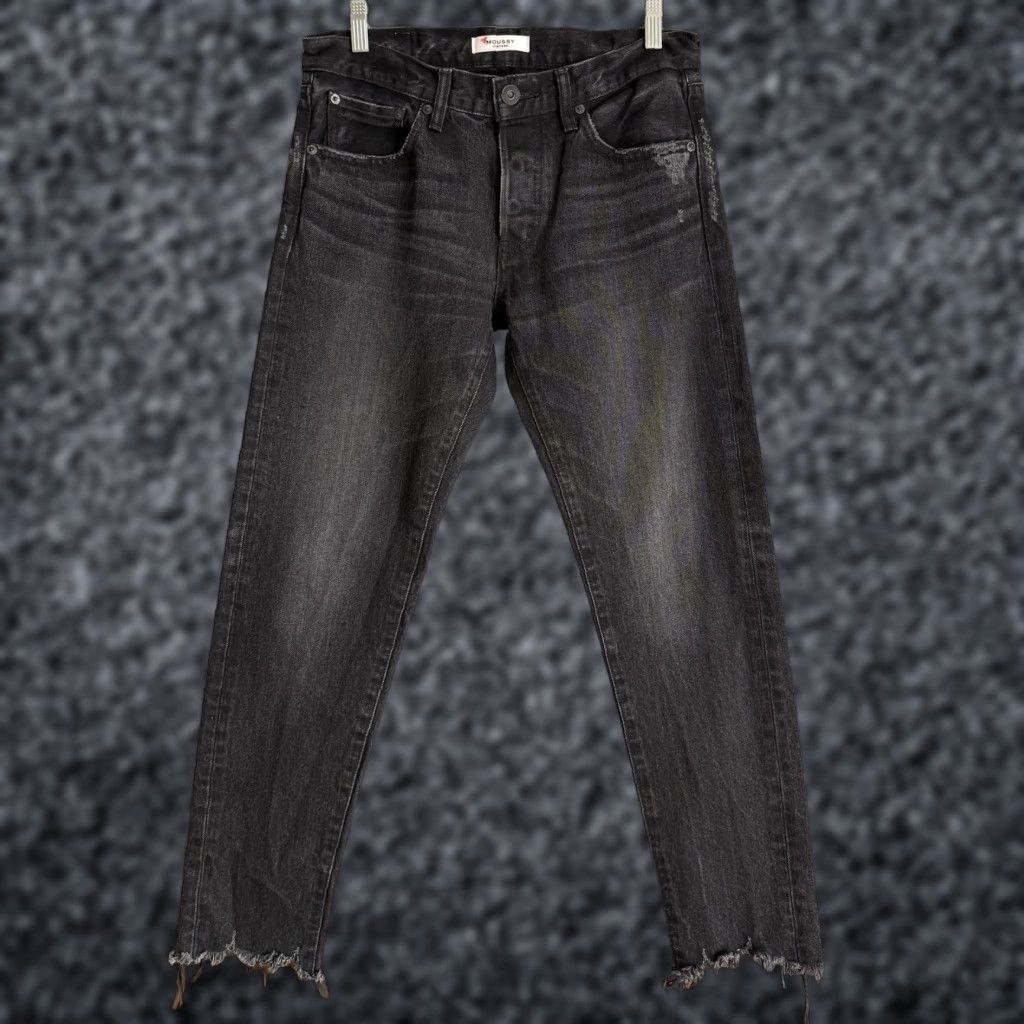 MOUSSY Moussy Vintage Staley Tapered Straight Leg Jeans Mid Rise Distressed Black 27 Womens Jeans Size 27" / US 4 / IT 40 - 1 Thumbnail