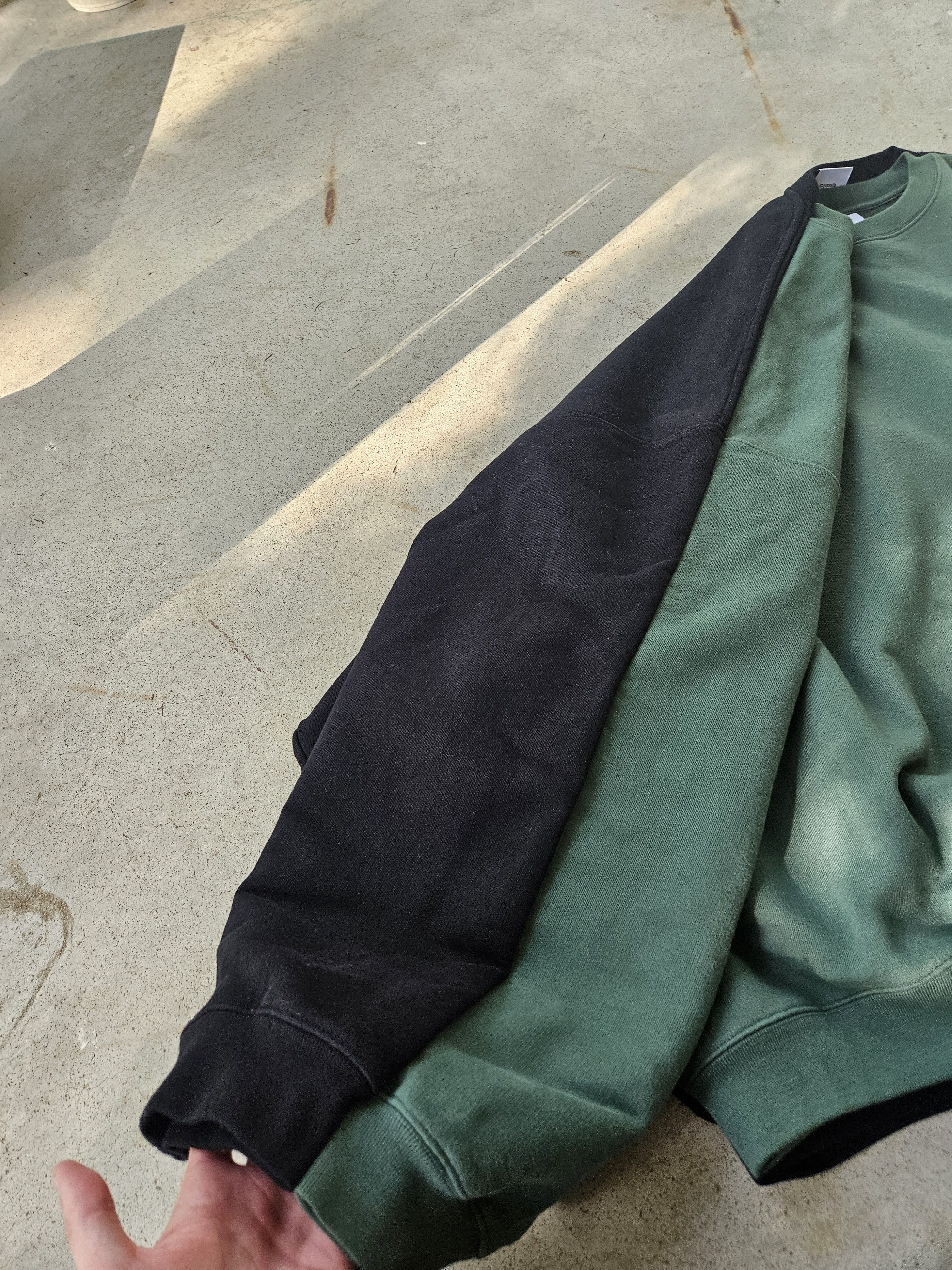 Vetements Double Polizei Securite Split Green Black Crewneck Sweater Size US XL / EU 56 / 4 - 9 Thumbnail