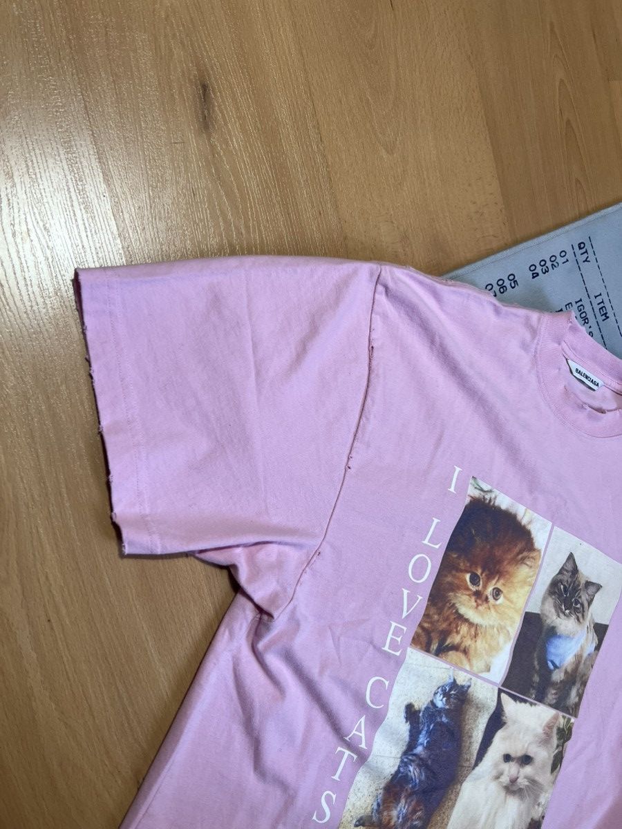 Balenciaga Balenciaga I Love Cats Oversized T-Shirt Pink Size US XS / EU 42 / 0 - 8 Thumbnail