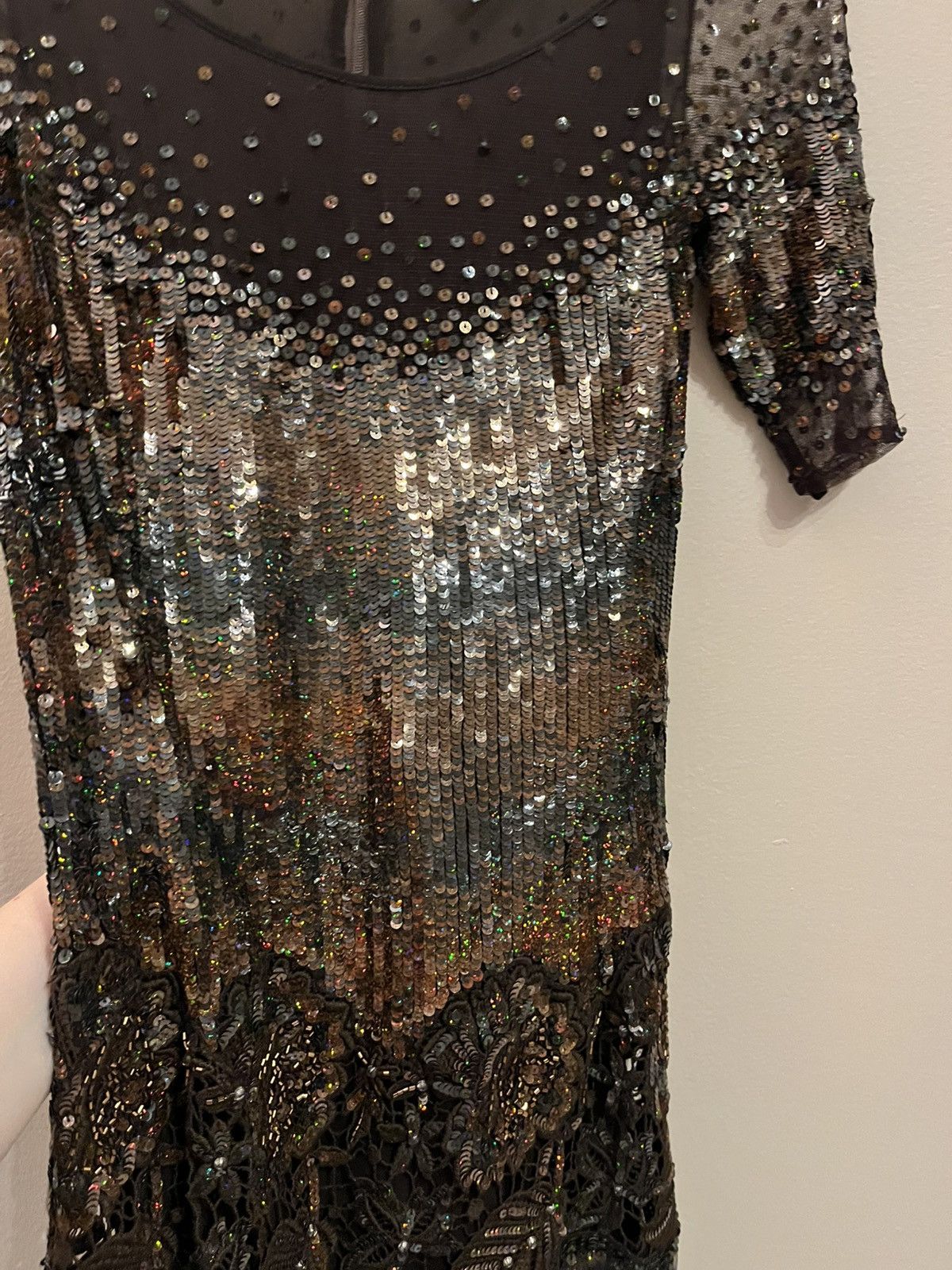 Blumarine Chocolate brown Blumarine dress with sequins vintage Size S / US 4 / IT 40 - 6 Thumbnail