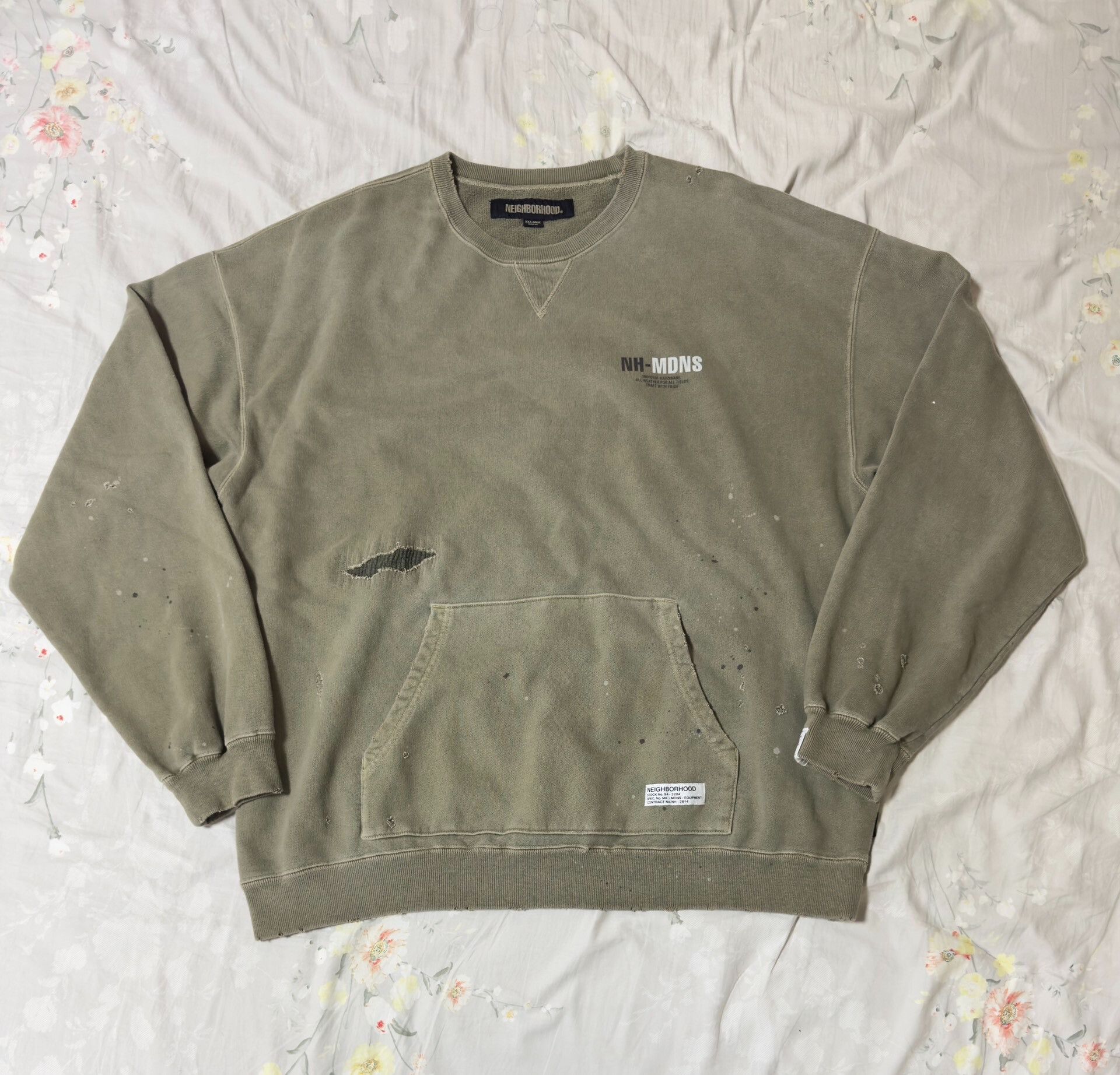 Madness Neighborhood Madness 24AW Washed Crewneck Sweatshirt Size US XXL / EU 58 / 5 - 1 Thumbnail