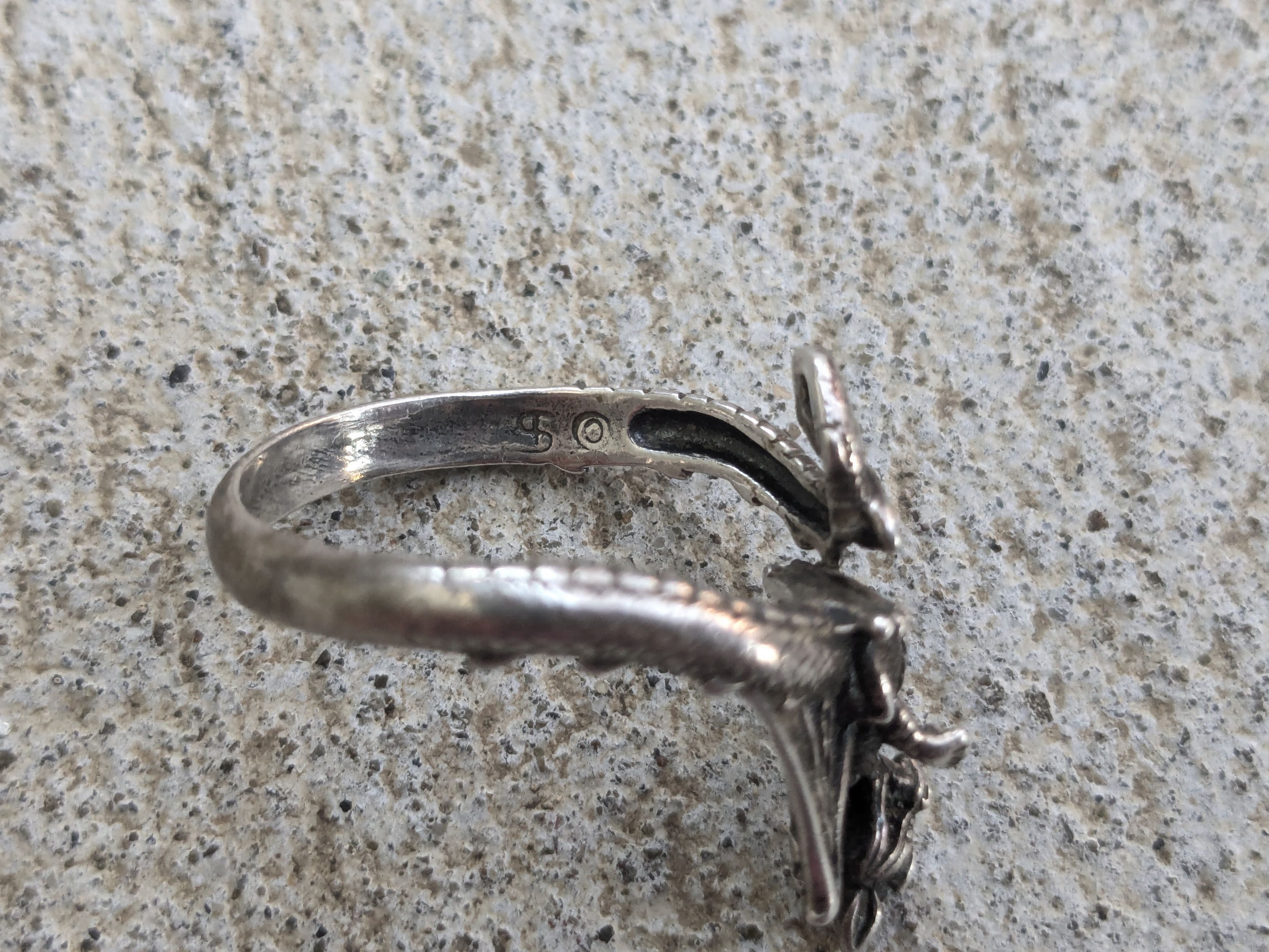 Jewelry Vintage Sterling Silver Ring Dragon 9 Shube Dakota West Size ONE SIZE - 7 Thumbnail