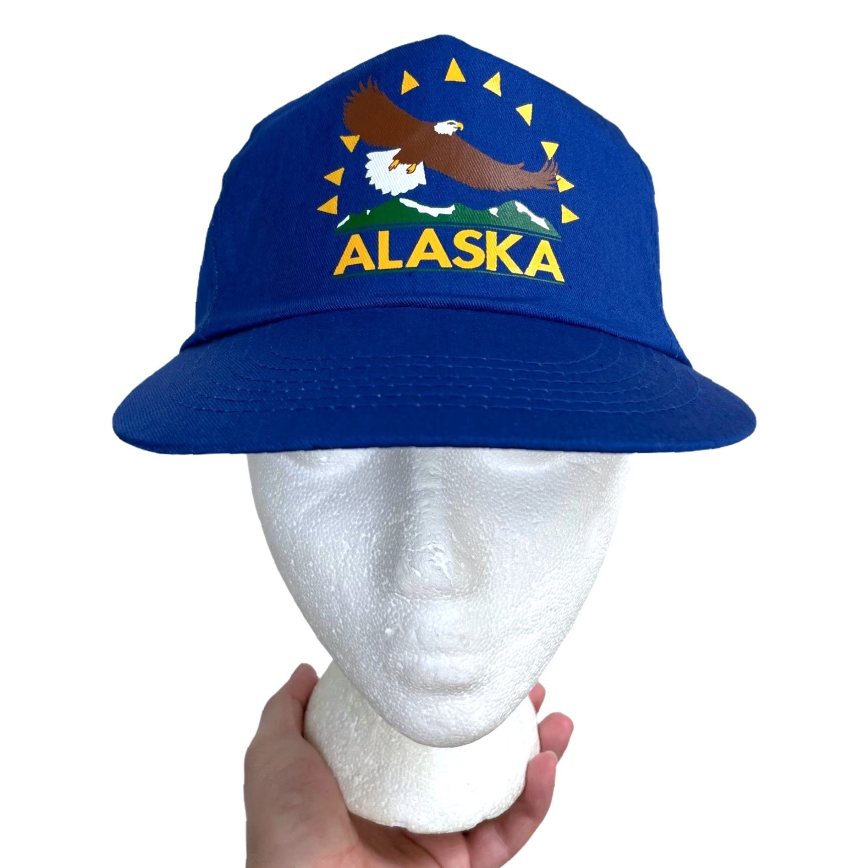 Vintage VINTAGE Alaska Snapback Hat Eagle Men Adjustable Blue Size ONE SIZE - 2 Thumbnail