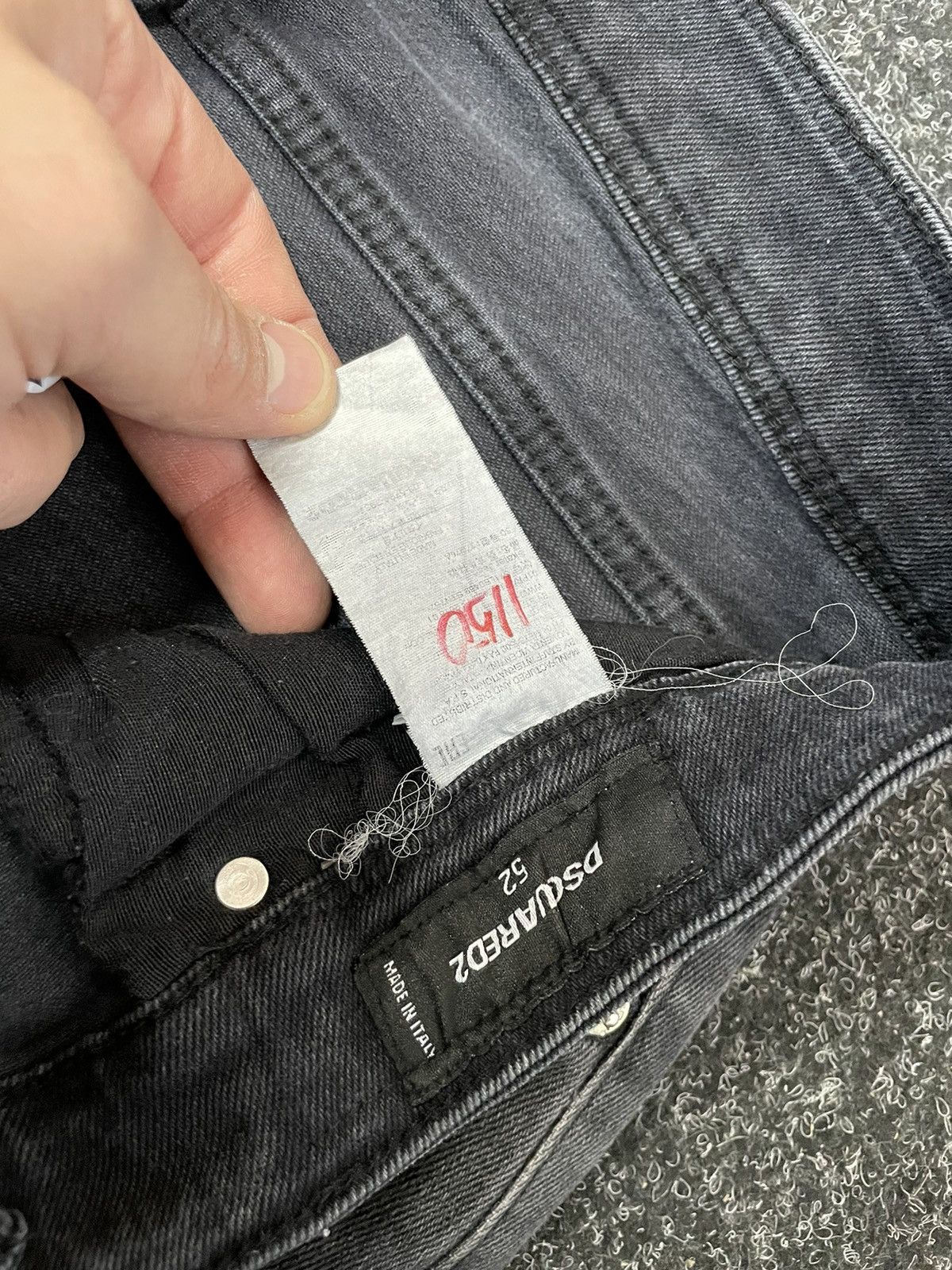 Dsquared2 × If Six Was Nine Vintage Dsquared2 black grey Mud Wash Jeans pants joggers Size US 36 / EU 52 - 6 Thumbnail