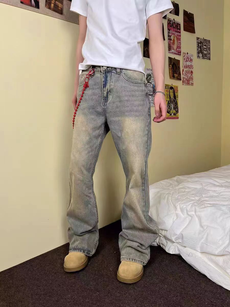 Japanese Brand × Vintage Washed and Aged Vintage Street Loose Micro Flare Jeans Size US 28 / EU 44 - 5 Thumbnail