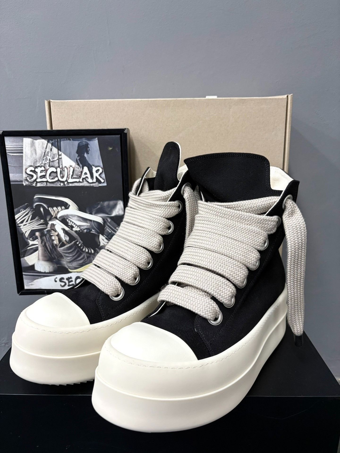 Rick Owens Drkshdw Rick Owens DRKSHDW Thick Sole Sneakers Size US 7 / EU 40 - 1 Thumbnail