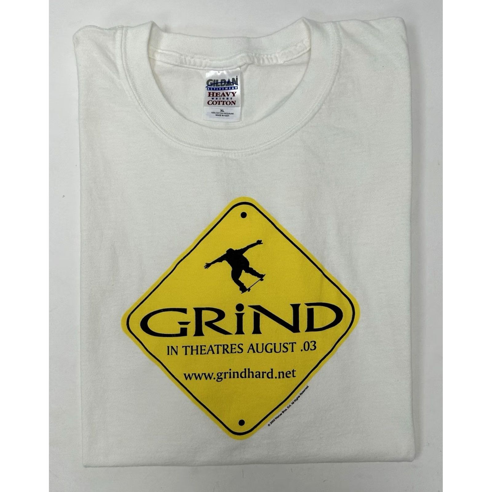 Gildan VINTAGE Grind Movie 2003 Skate Skateboarding Promo Tee XL White Size US XL / EU 56 / 4 - 2 Thumbnail
