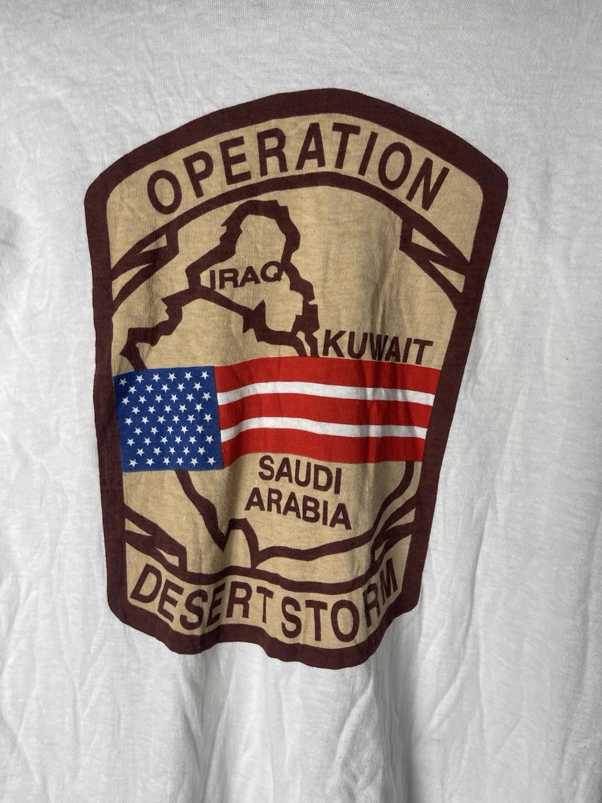 Hanes Vintage Operation Desert Storm Shirt Men M Army USA Single Size US M / EU 48-50 / 2 - 3 Thumbnail