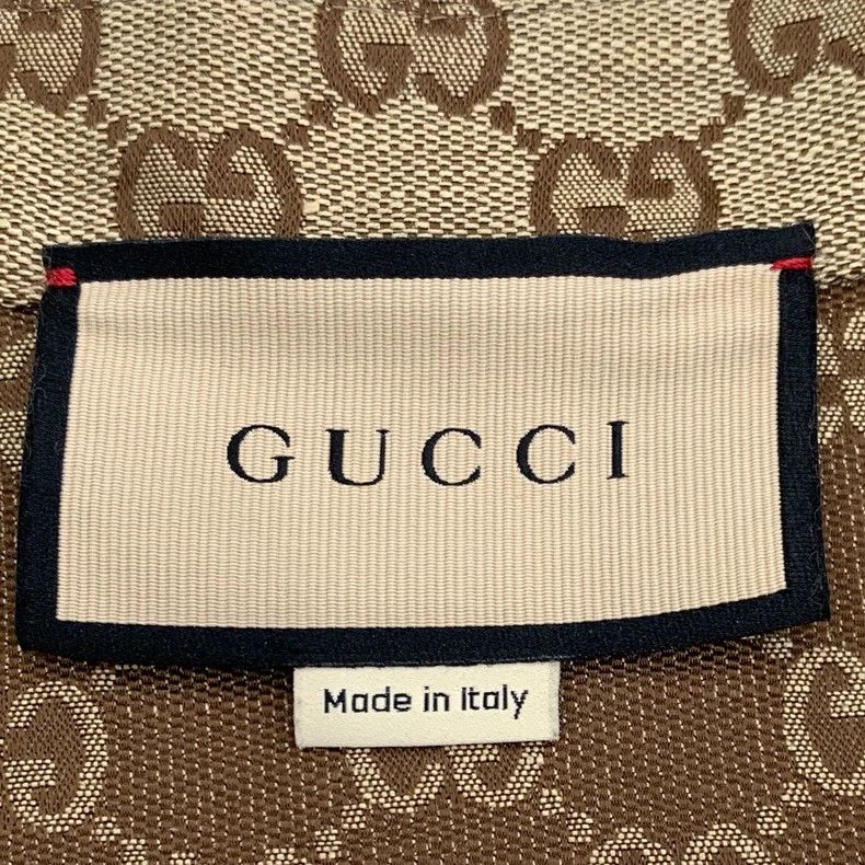 Gucci GucciBrown logo jacquad full-print lapel short-sleeved shir Size US L / EU 52-54 / 3 - 5 Thumbnail
