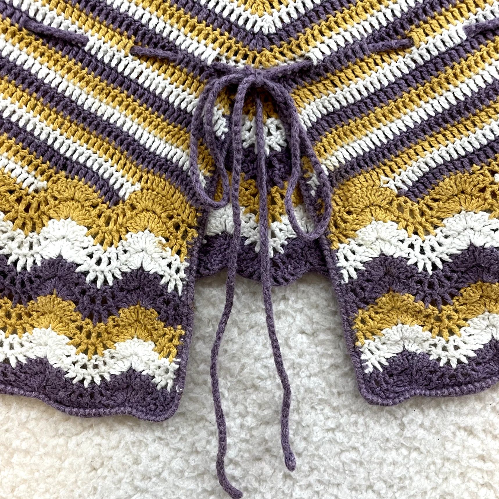 Vintage VINTAGE Y2K Camisole Tank Top Striped Crochet Boho Fairy Grunge Festival Shirt M Womens Size M / US 6-8 / IT 42-44 - 4 Thumbnail