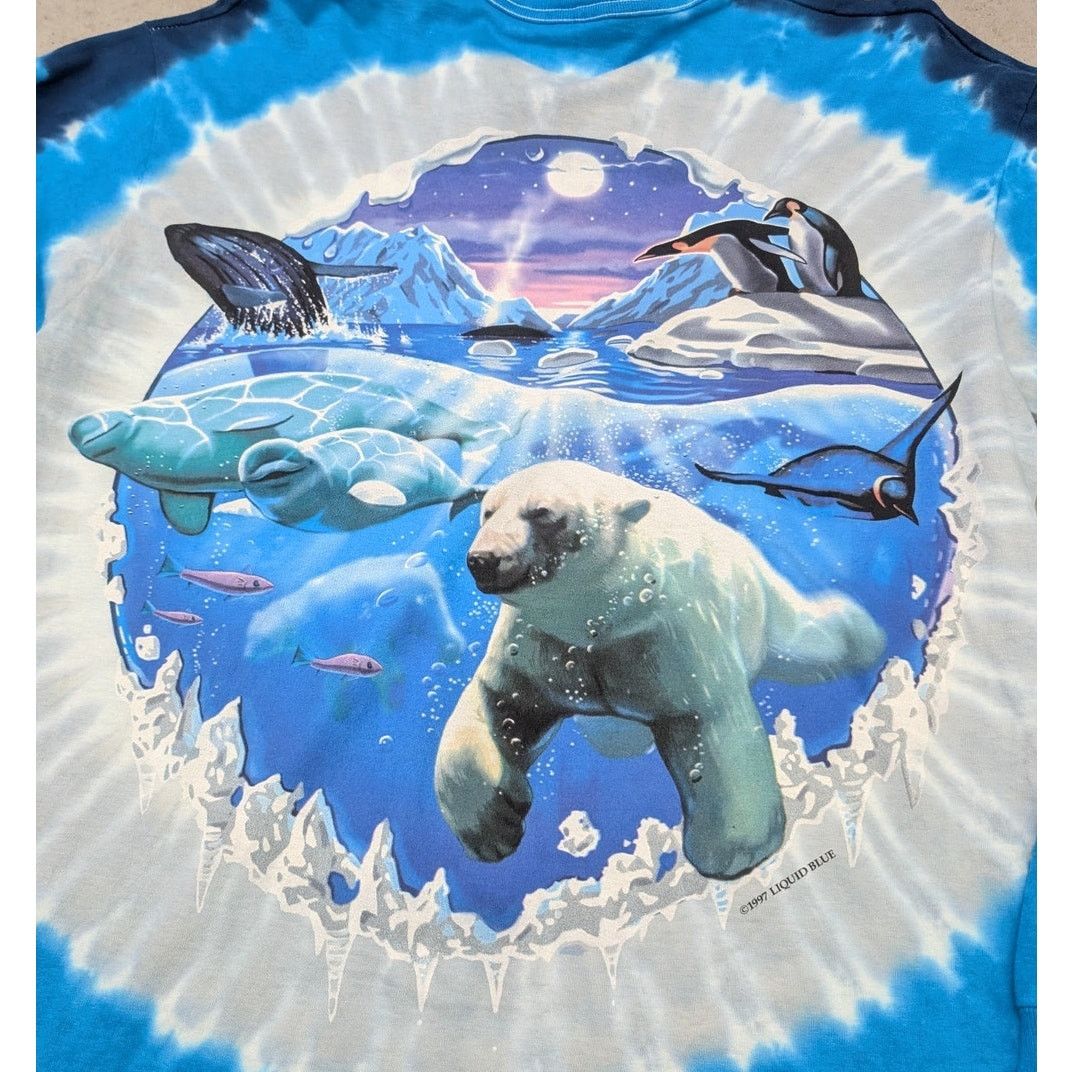Liquid Blue × Vintage Vintage 1997 Liquid Blue Polar Bear Artic long sleeve shirt Size US L / EU 52-54 / 3 - 6 Thumbnail