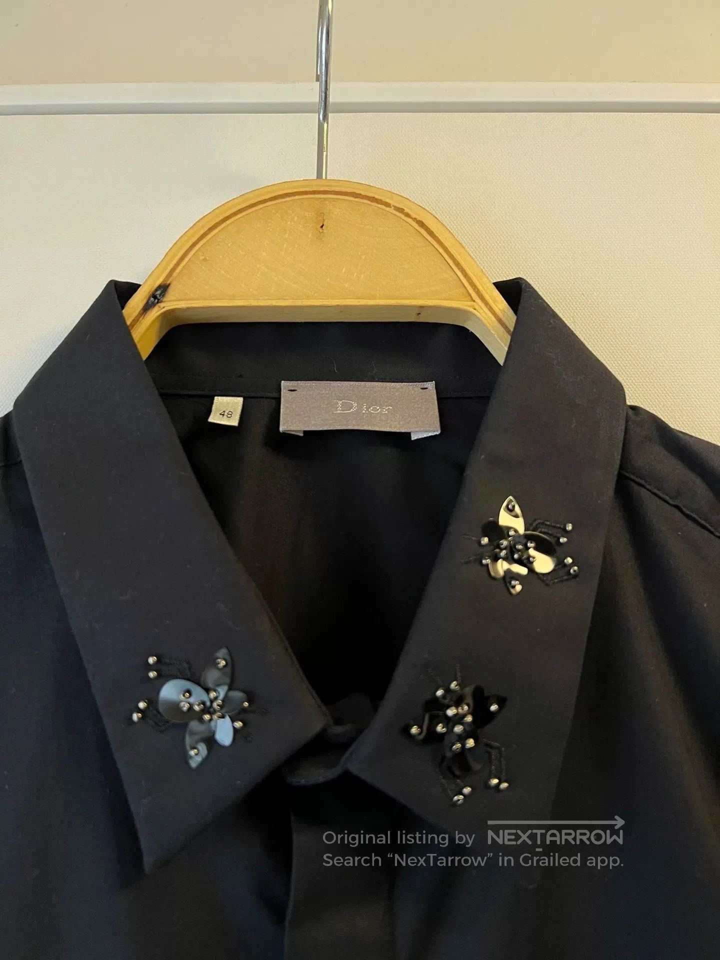 Dior Dior Black Long Sleeve Shirt with Beads. Size US M / EU 48-50 / 2 - 4 Thumbnail