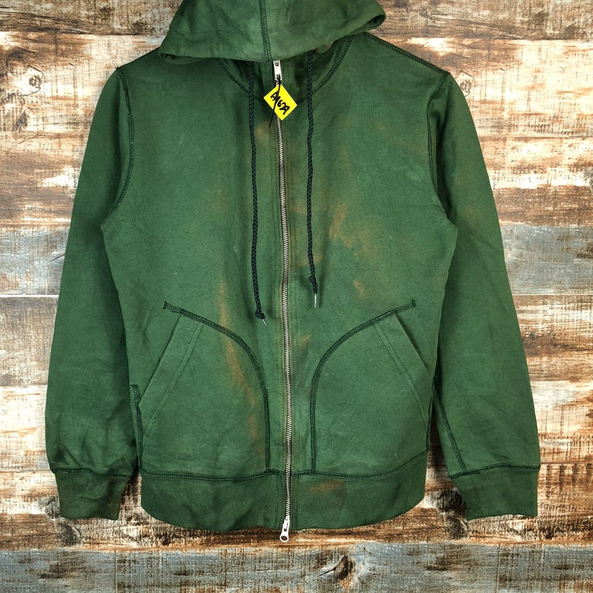 Vintage General Supply Green faded Hoodie #A1629 Size US S / EU 44-46 / 1 - 3 Thumbnail