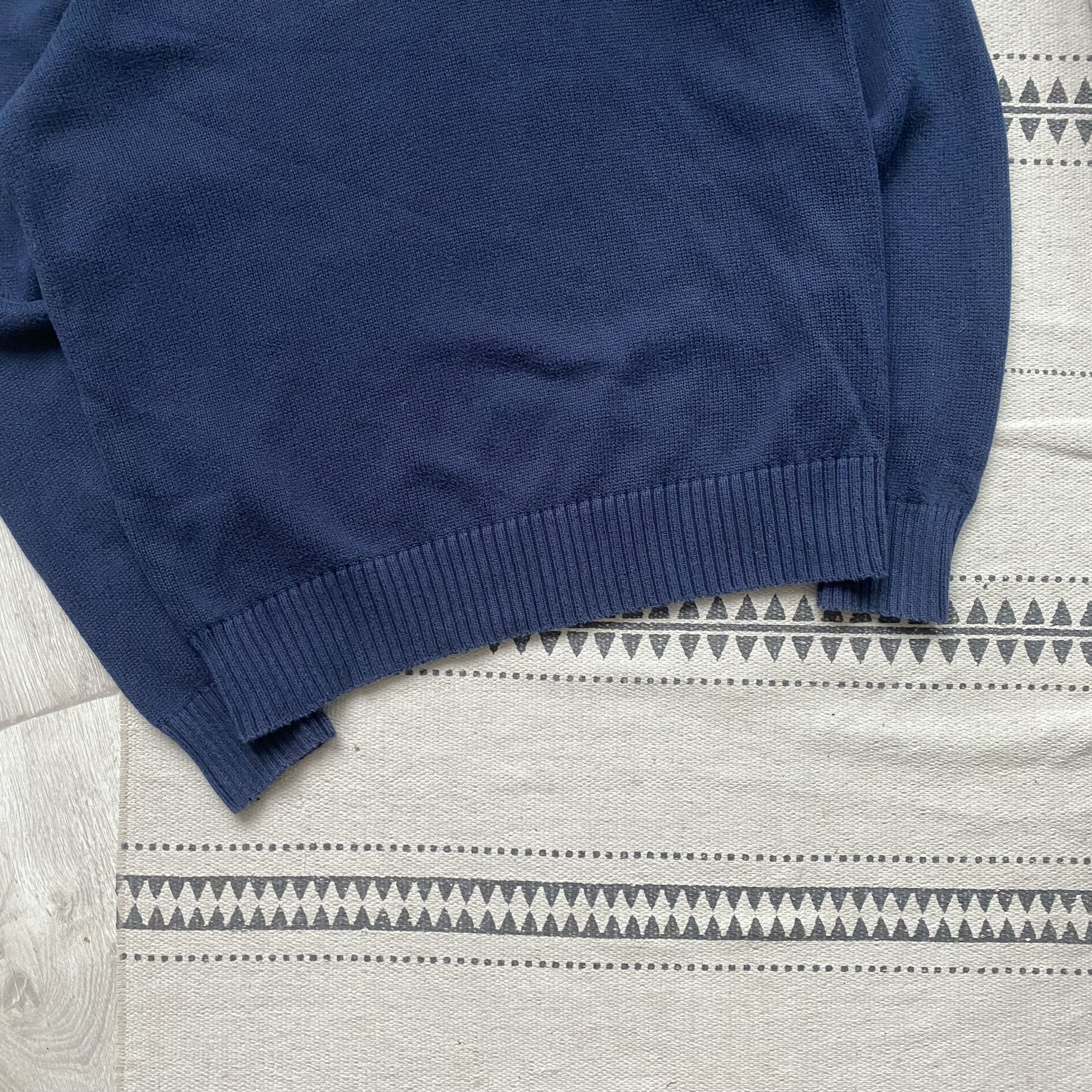 Polo Ralph Lauren Vintage Y2K Polo Ralph Lauren knit Sweater button up Navy Size US M / EU 48-50 / 2 - 3 Thumbnail
