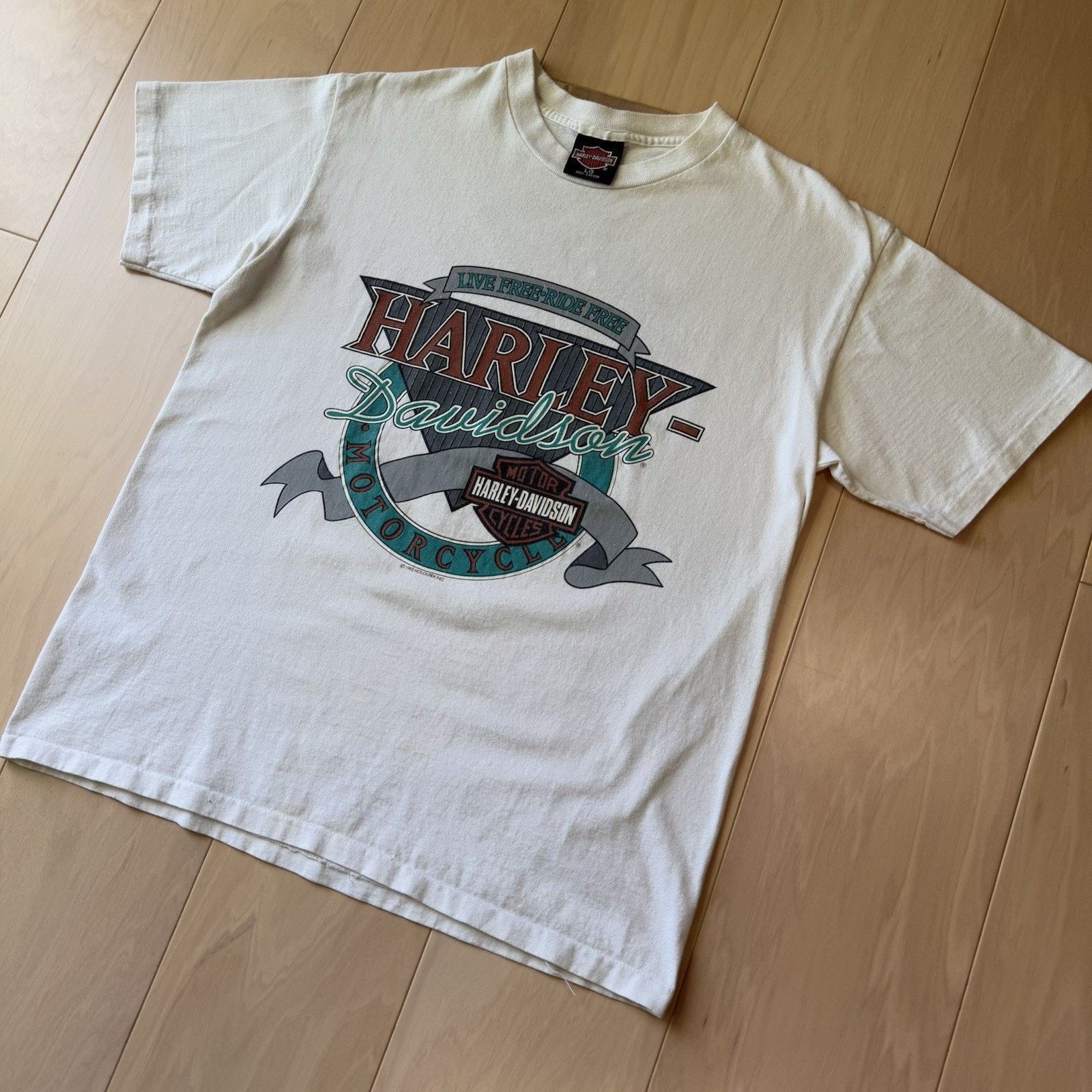 Harley Davidson Vintage Harley Davidson Shirt Large White 90s Motorcycles Size US L / EU 52-54 / 3 - 8 Thumbnail
