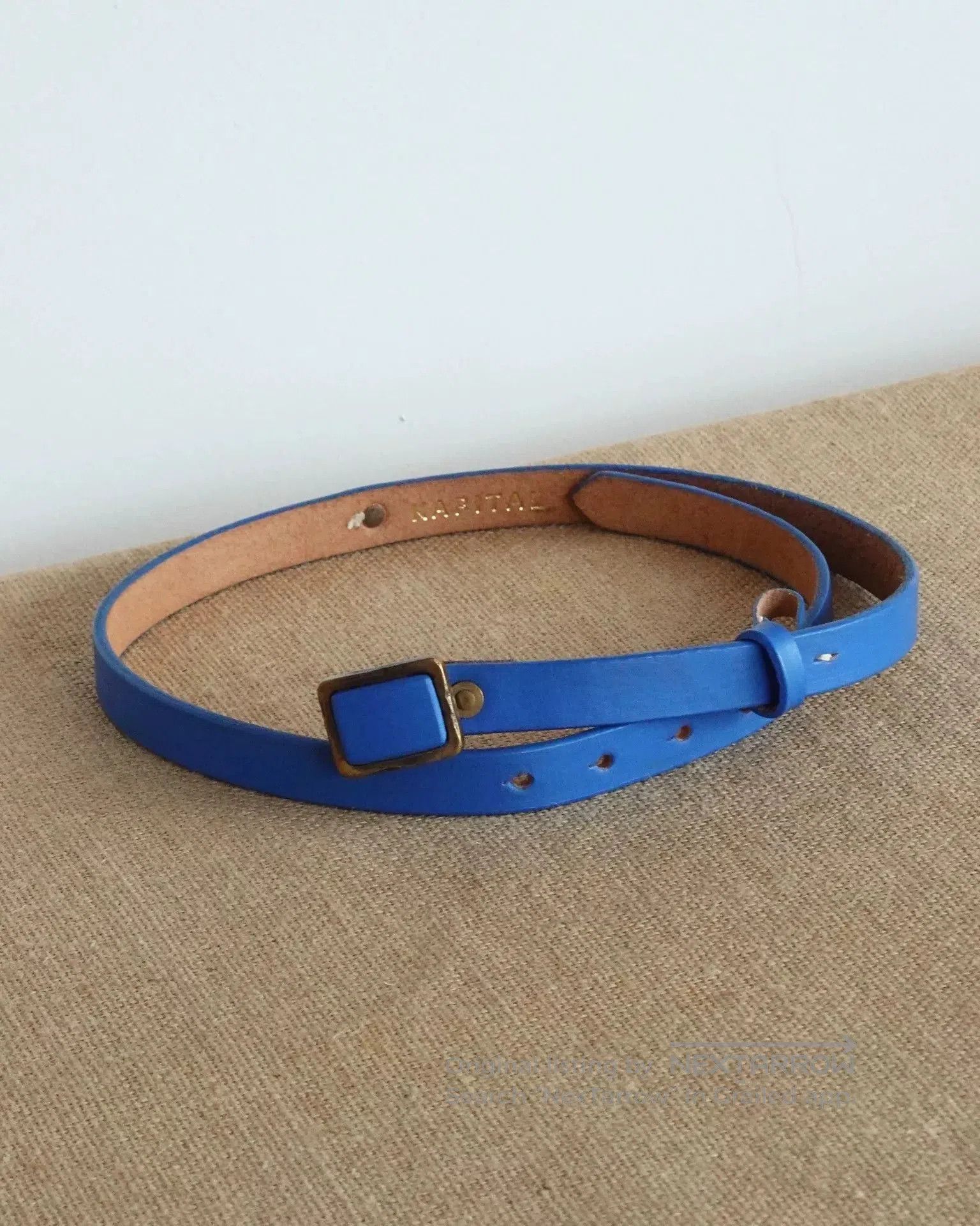 Kapital KAPITAL Blue Metal Leather Belt. Size ONE SIZE - 4 Thumbnail