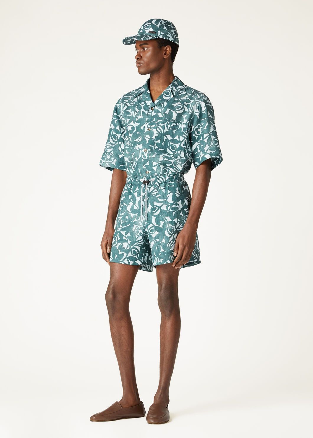 Loro Piana o1w1db10725 FAO7688 Federico Linen Shirt in Green/White Size US S / EU 44-46 / 1 - 2 Thumbnail