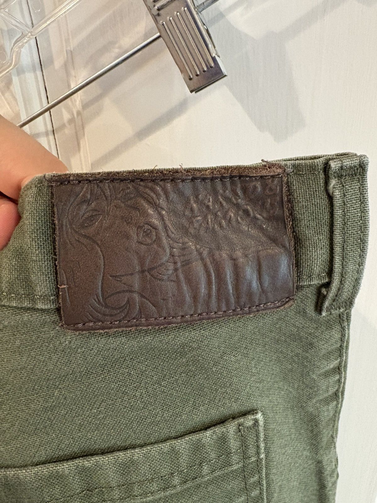 Naked & Famous Naked & Famous Green Canvas Cotton Denim Pants Size US 30 / EU 46 - 3 Thumbnail