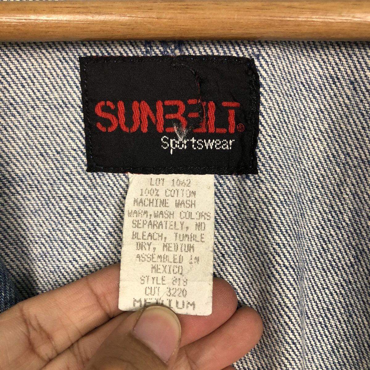 Japanese Brand 📌Vintage Denim Long Jacket Biker Sunbelt Made in Usa Size US M / EU 48-50 / 2 - 18 Thumbnail