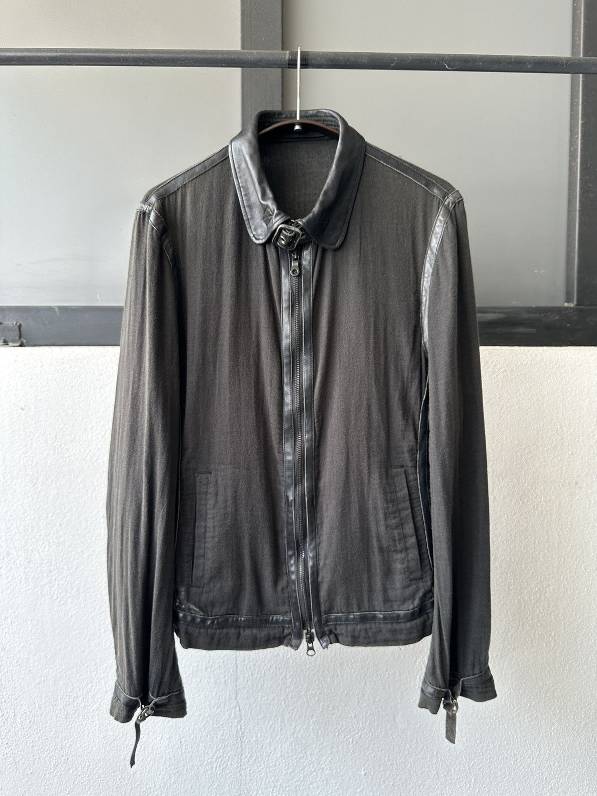 Japanese Brand 00's Bark Tannage linen leathers light jacket Size US M / EU 48-50 / 2 - 17 Thumbnail