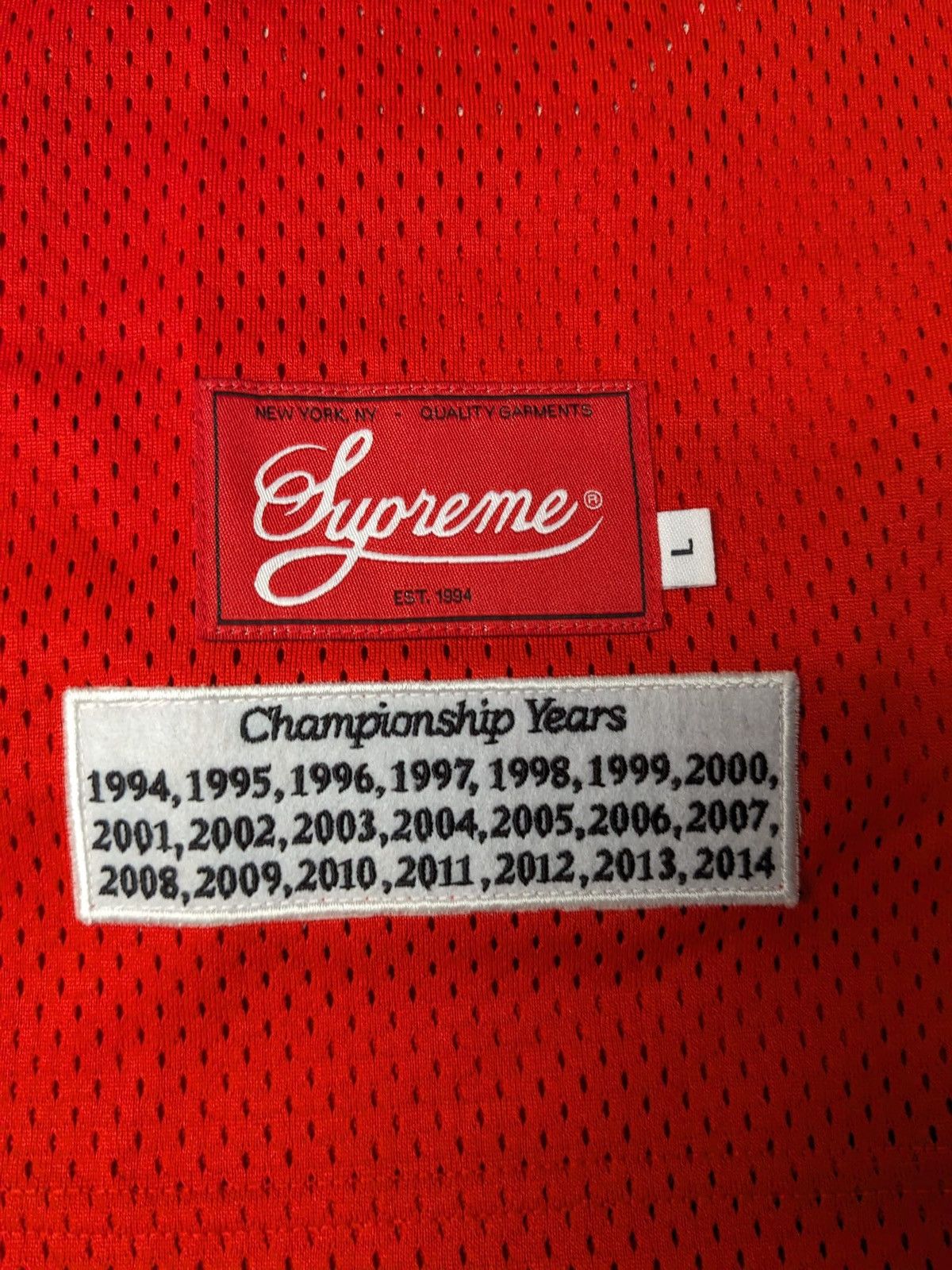 Supreme SS14 SUPREME CHAMPIONSHIP YEARS FOOTBALL TOP JERSEY Size US L / EU 52-54 / 3 - 10 Thumbnail