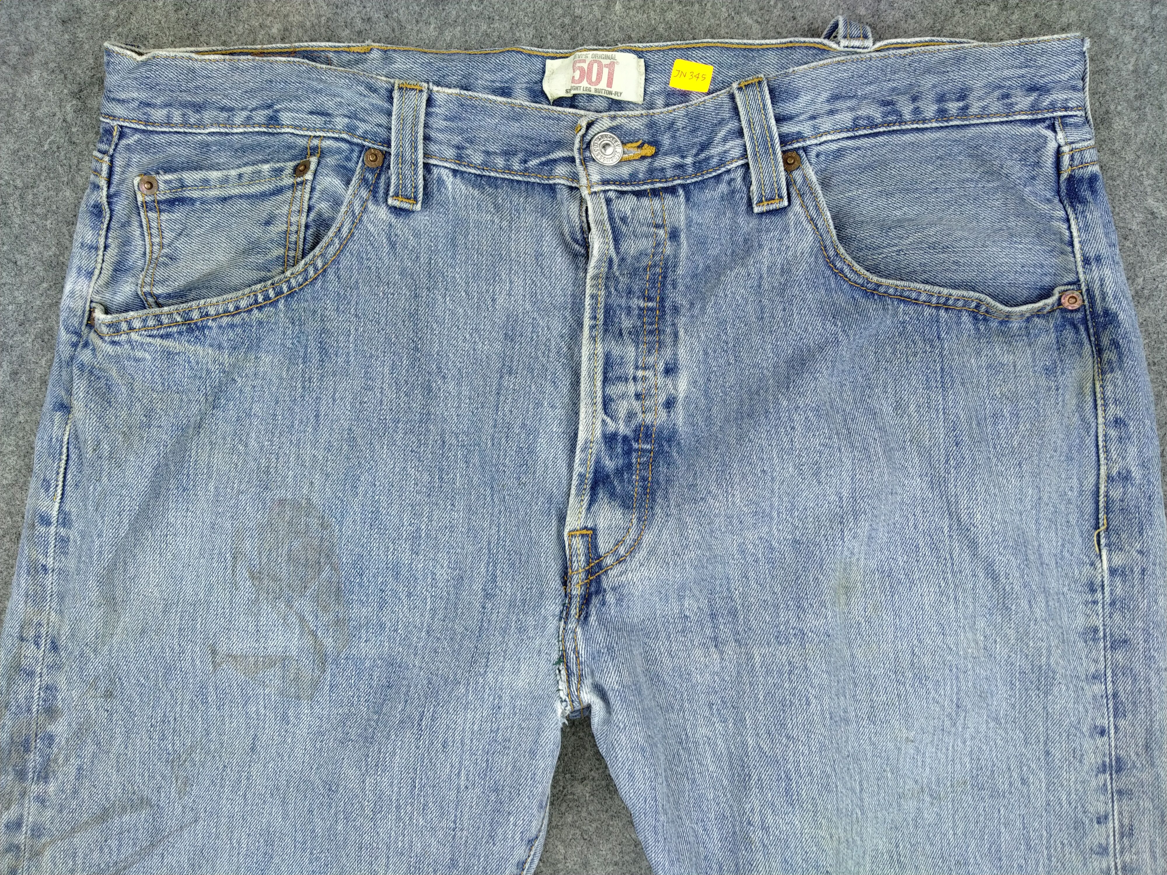 Levi's Straight Leg Vintage Levi's 501 37x27.5 Denim -JN345 Size US 37 - 4 Thumbnail