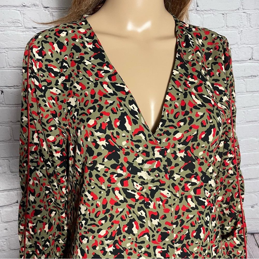 Other Vintage Amélie & Amélie V-Neck Long Sleeve Blouse Made In I Size L / US 10 / IT 46 - 2 Thumbnail