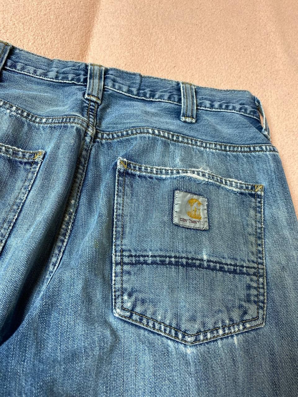 Carhartt × Japanese Brand Vintage Carhartt Y2K distressed Flare denim pants Size US 32 / EU 48 - 17 Thumbnail