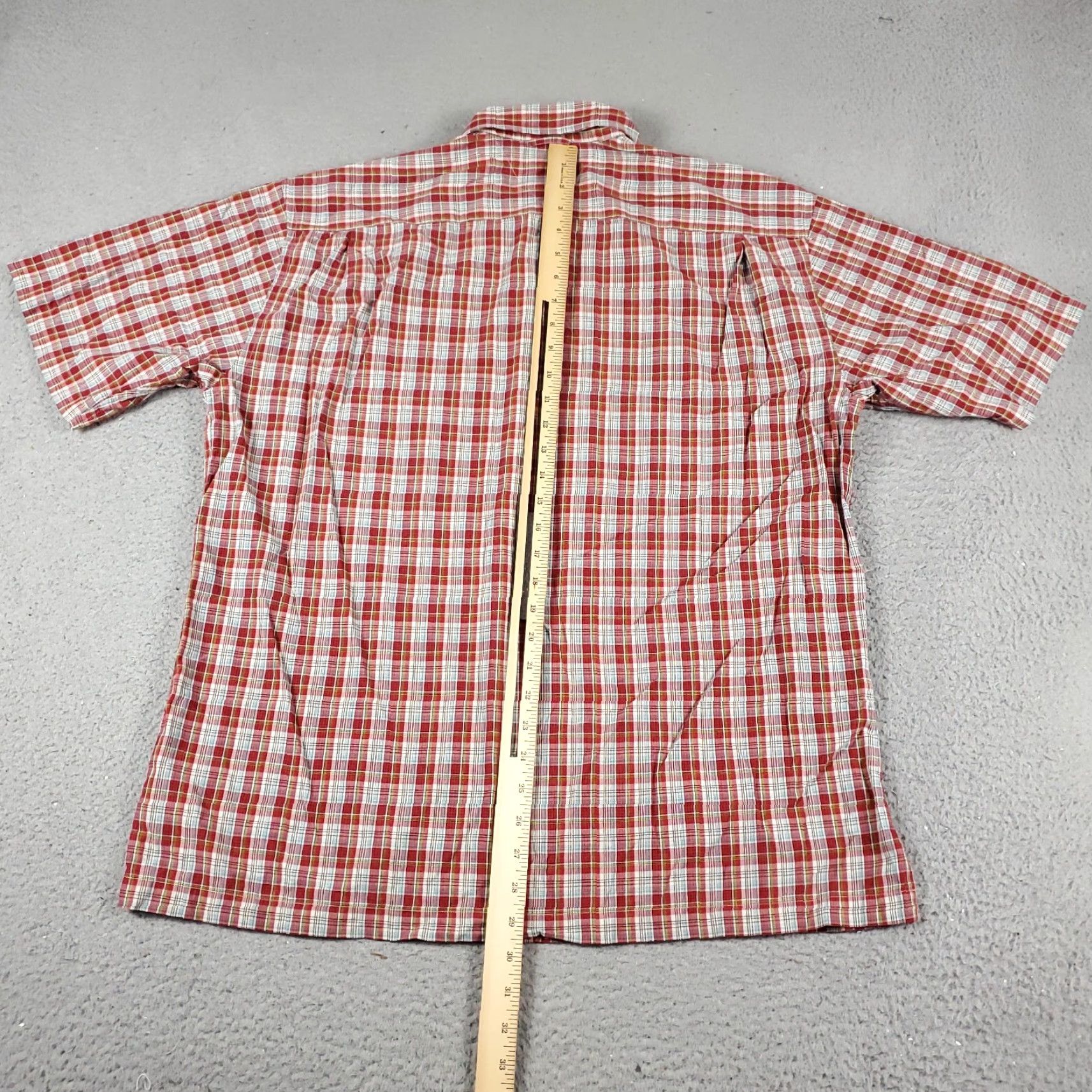 Tommy Hilfiger Tommy Hilfiger Shirt Mens Large Red Plaid Short Sleeve Button Up Casual Cotton Classic American Preppy Size US L / EU 52-54 / 3 - 4 Thumbnail