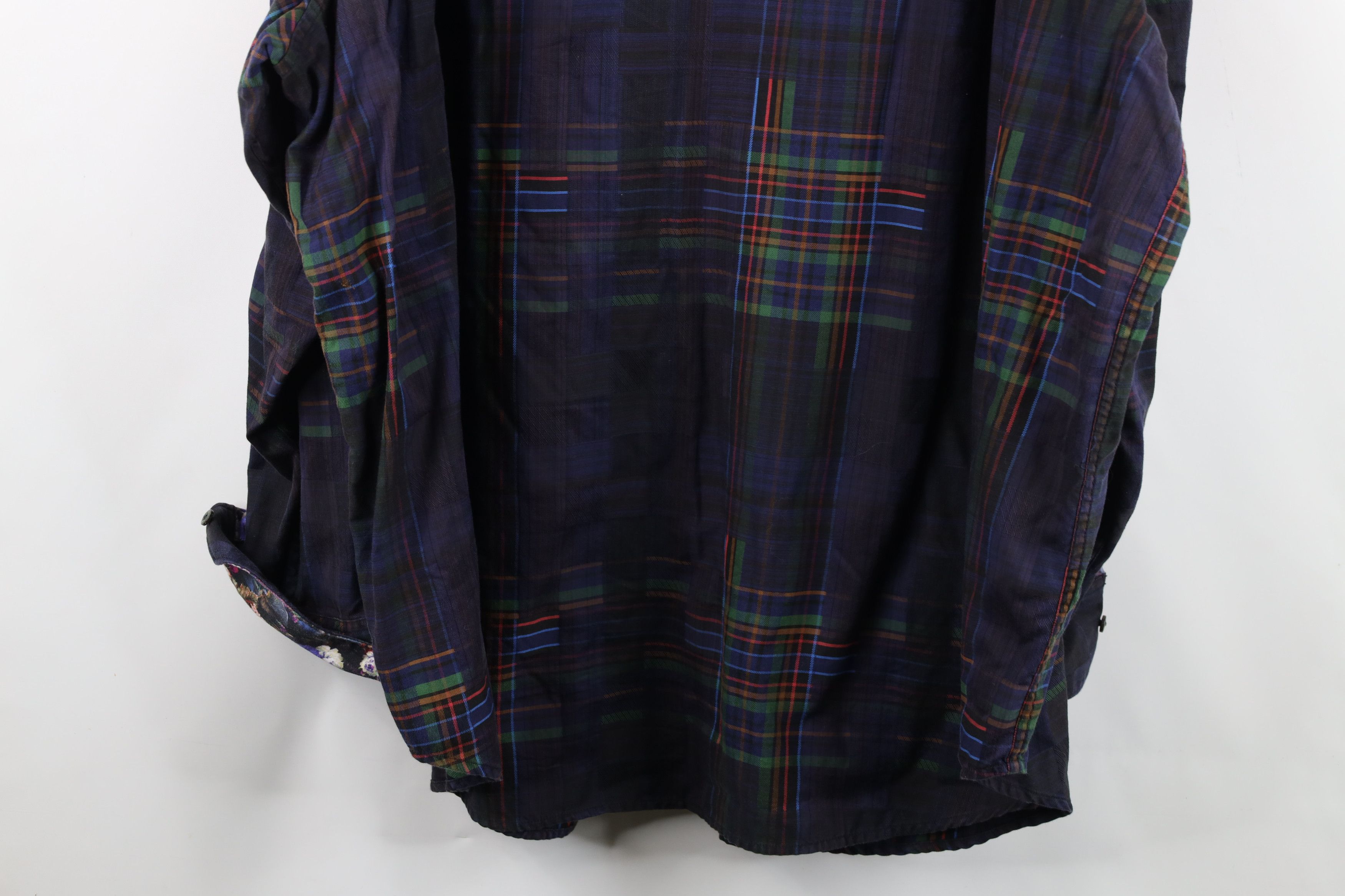 Robert Graham Robert Graham Rainbow Flower Flip Cuff Collared Button Shirt Size US XXL / EU 58 / 5 - 16 Thumbnail