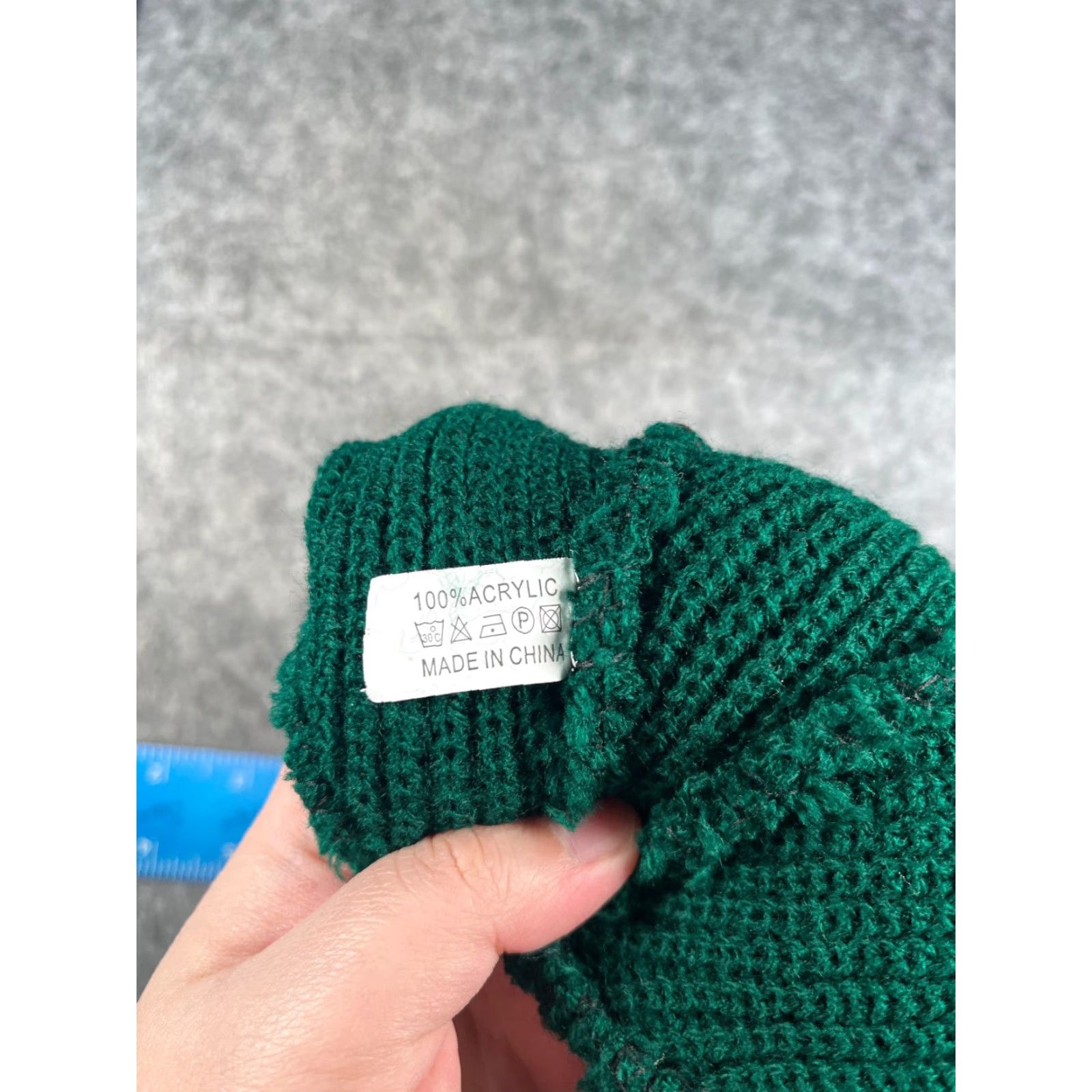 Vintage Beanie Toque Adult One Size Green Knit 100% Acrylic Ski Camp Outdoors Snow Hat/Cap Women Size ONE SIZE - 6 Thumbnail