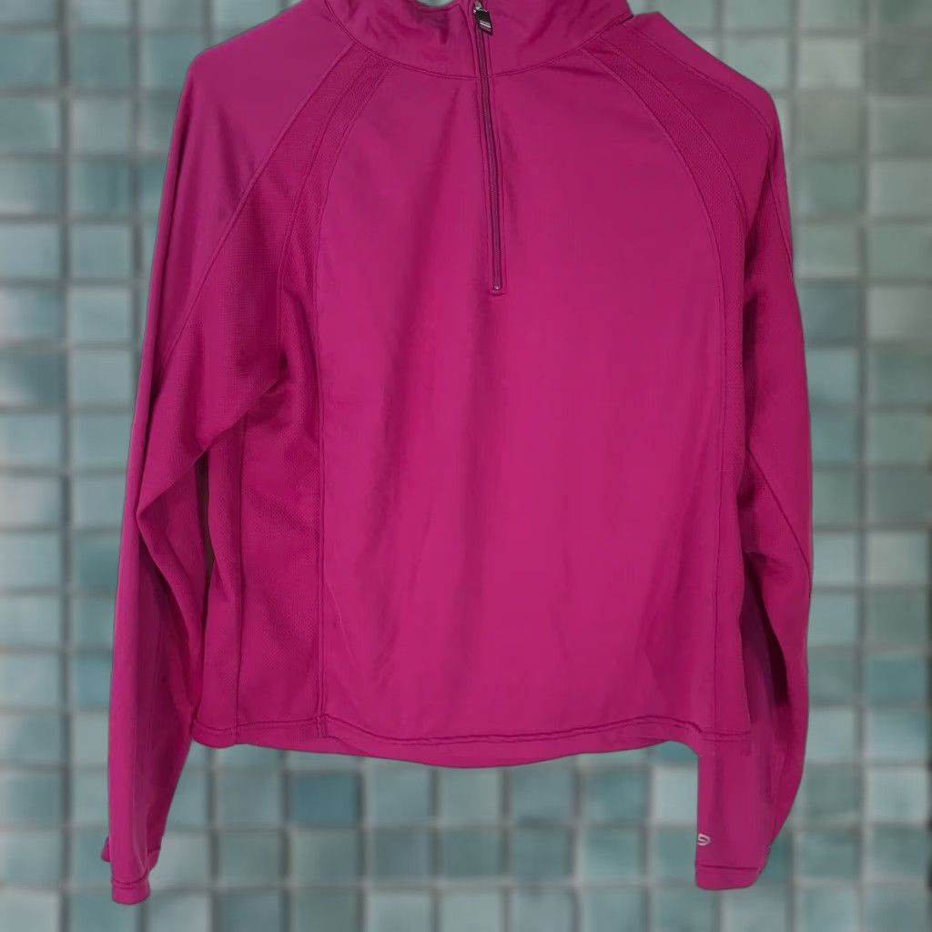Champion C9 By Champion Womens Polyester Long Sleeve 1/4 Zip Purple Athletic Top Size M Size M / US 6-8 / IT 42-44 - 1 Thumbnail