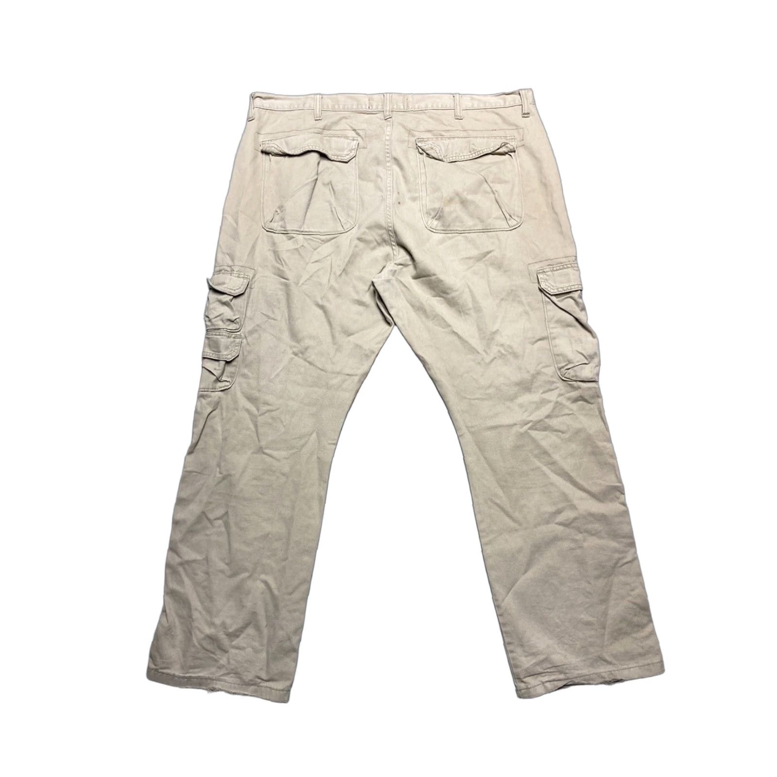 Wrangler VINTAGE Wrangler cargo pants baggy y2k skater tan khaki army relaxed fit 41x30 Mens Cargo Pants Beige 90s Size US 41 - 1 Thumbnail