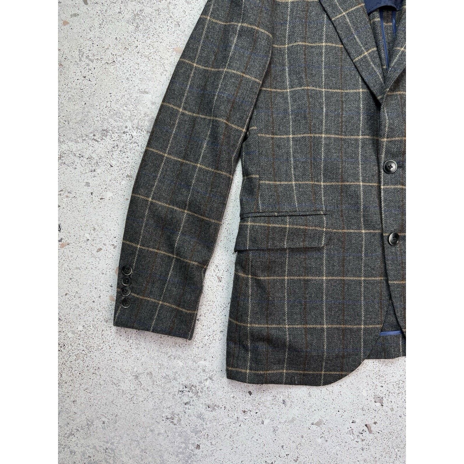 Hackett Hackett London Light Wool Plaid Blazer Jacket Size 40(180) Size 40R - 5 Thumbnail