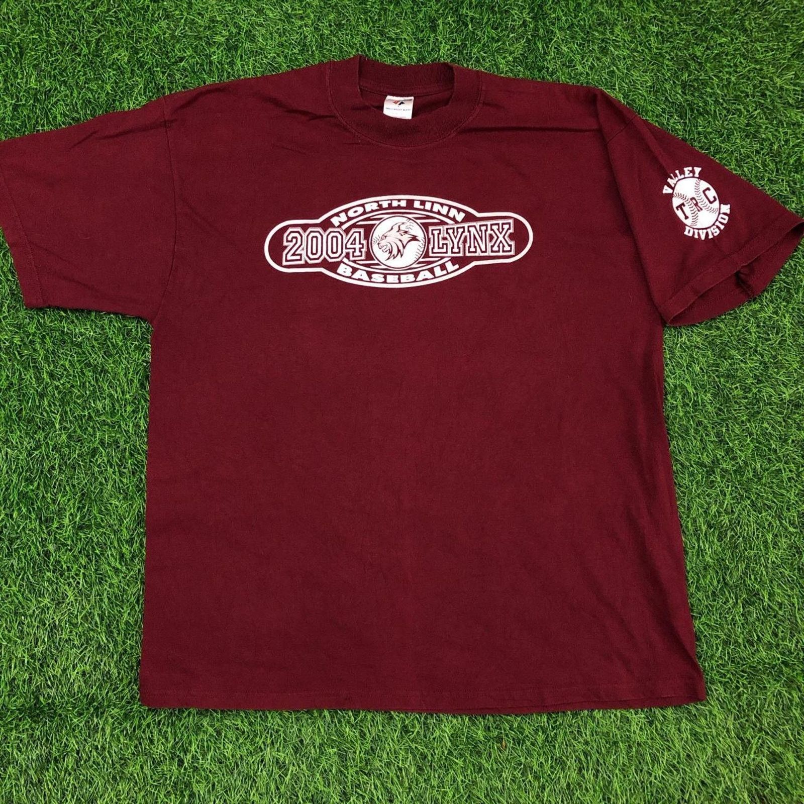 Jerzees Vintage 2004 North Linn Tri Rivers Baseball Graphic Tee Size US XL / EU 56 / 4 - 1 Thumbnail