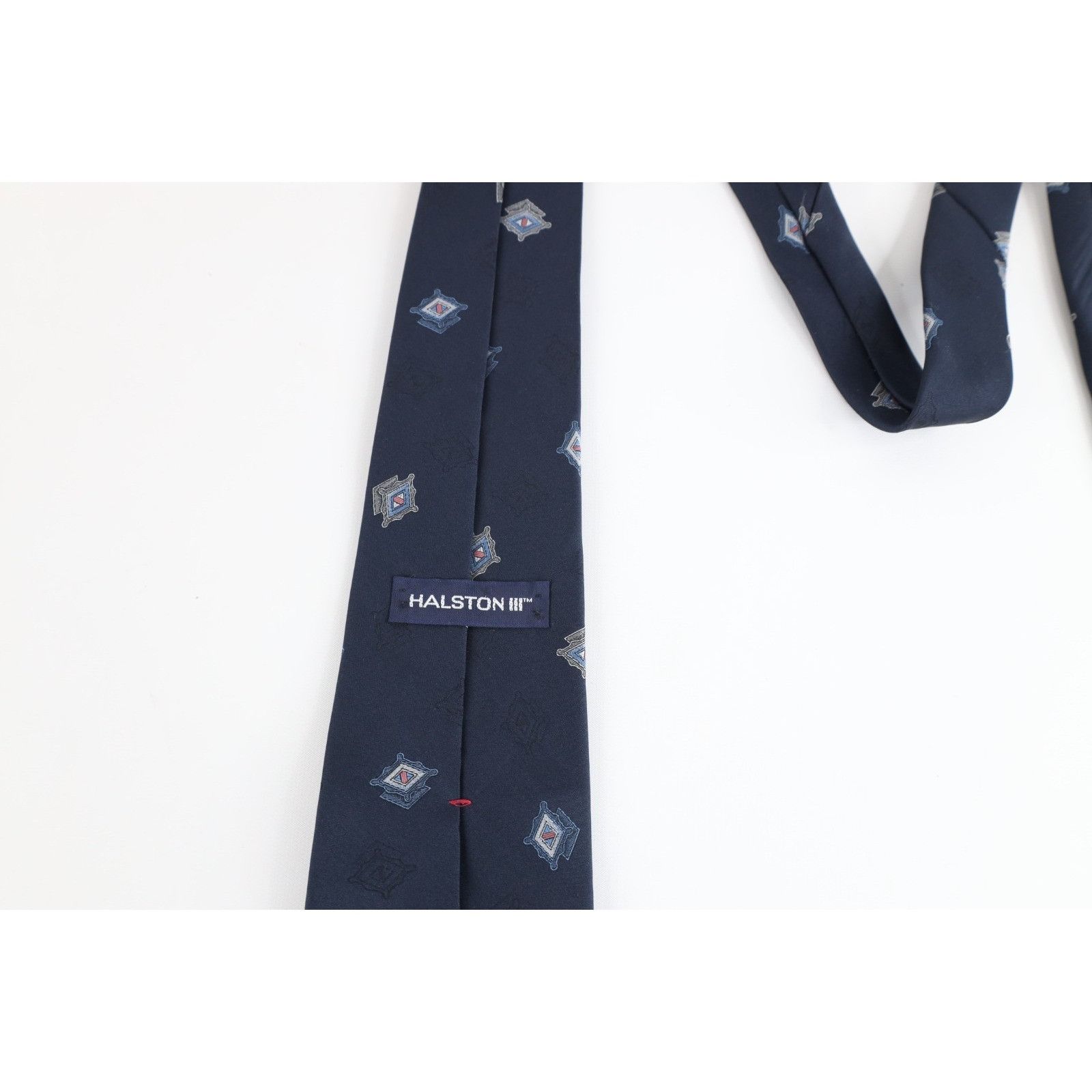 Vintage Vintage 90s Streetwear Geometric Silk Neck Tie Wedding Size ONE SIZE - 5 Thumbnail