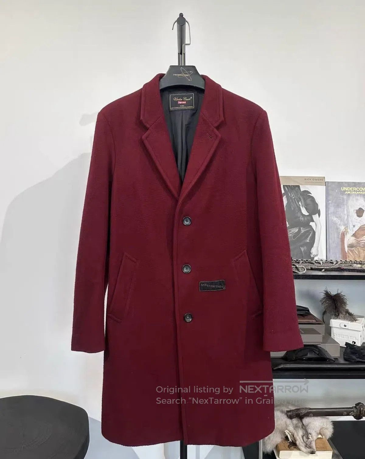 Supreme Red XL Coat with Graphic Patches. Size US XL / EU 56 / 4 - 2 Thumbnail
