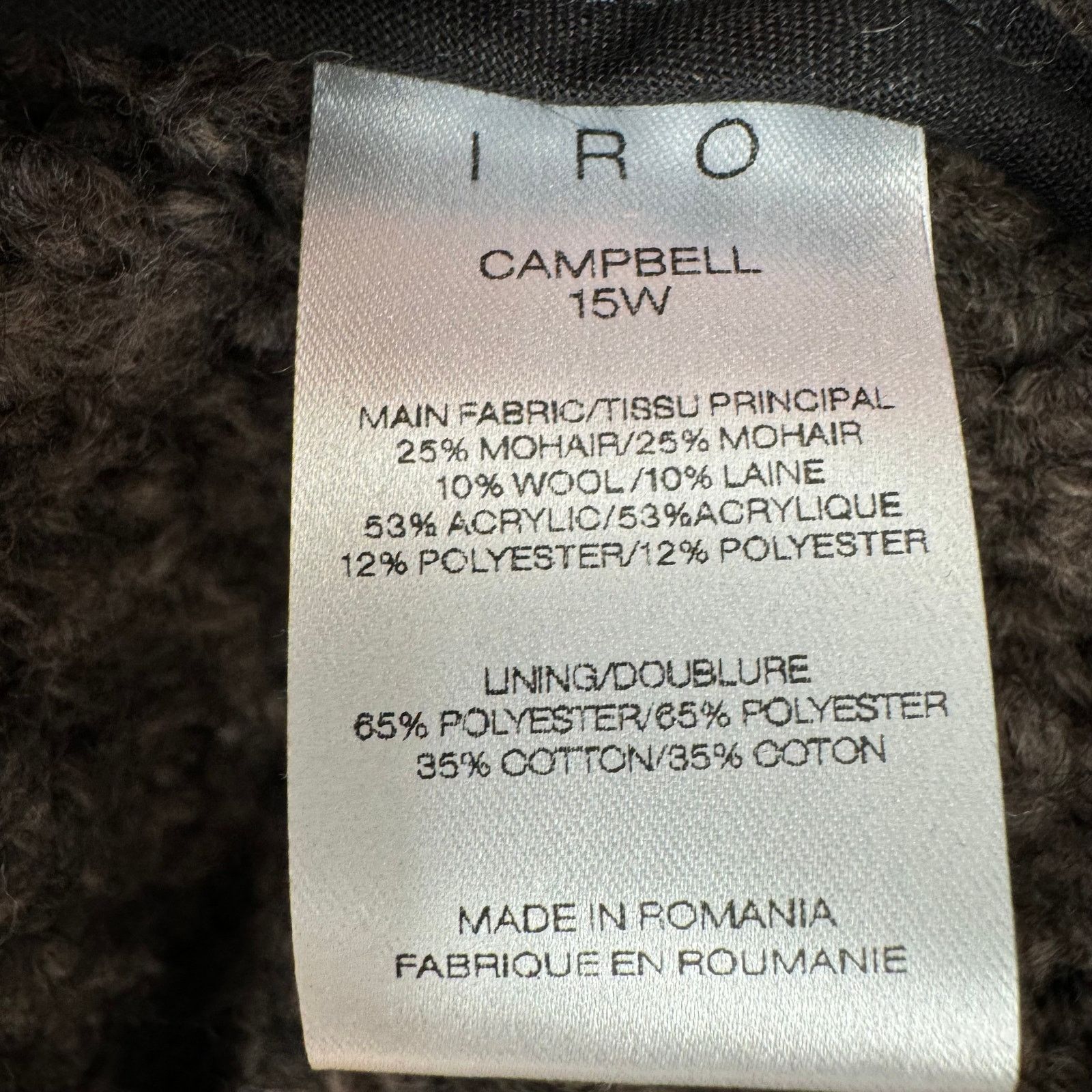 Iro IRO Campbell Fuzzy Boucle Knit Mohair Fringe Cardigan Brown Size M / US 6-8 / IT 42-44 - 10 Thumbnail