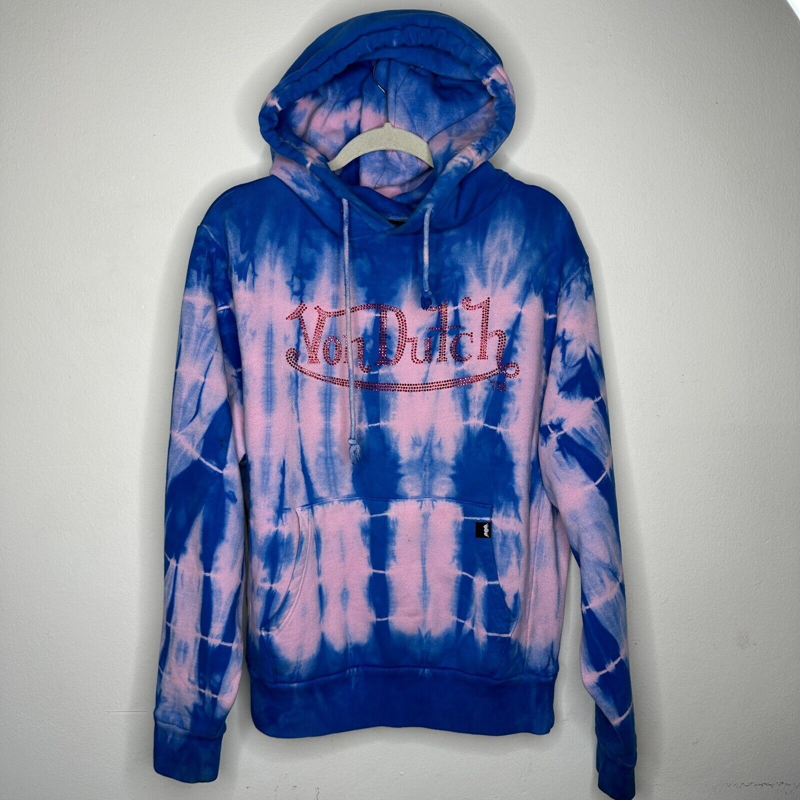 Von Dutch Von Dutch SET Blue Pink Tie Dye Red Logo Hoodie & Pants Size M / US 6-8 / IT 42-44 - 1 Thumbnail