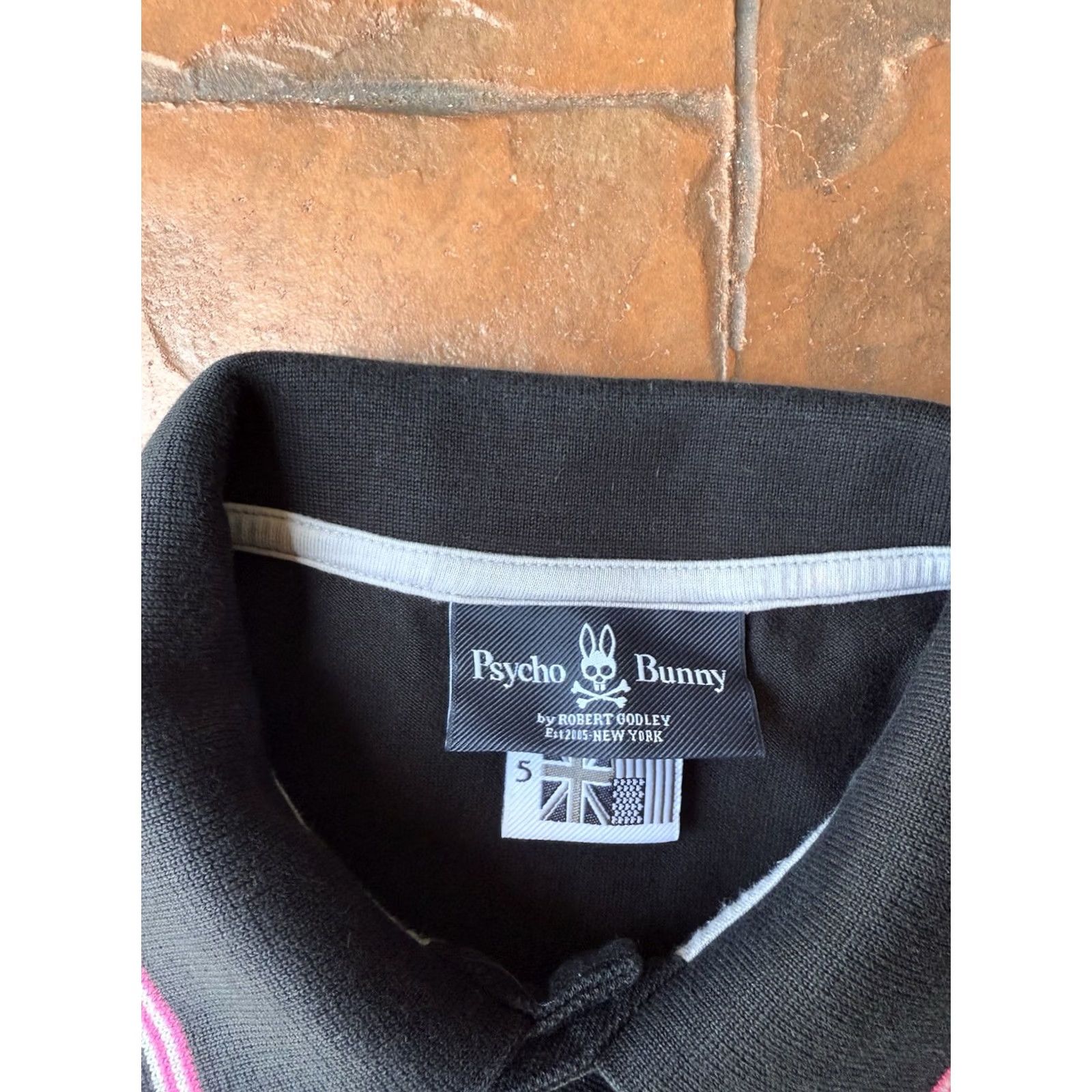 Psycho Bunny Psycho Bunny Polo Shirt Men’s 5 Black Pima Cotton Short Sleeve Pink Trim Polo Shirt Mens 5 Black Size US S / EU 44-46 / 1 - 3 Thumbnail