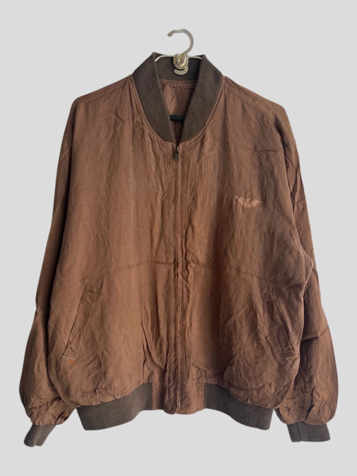 Giorgio Armani Vintage 1980s Giorgio Armani Embroidery Rayon Bomber Jacket Size US L / EU 52-54 / 3 - 3 Thumbnail