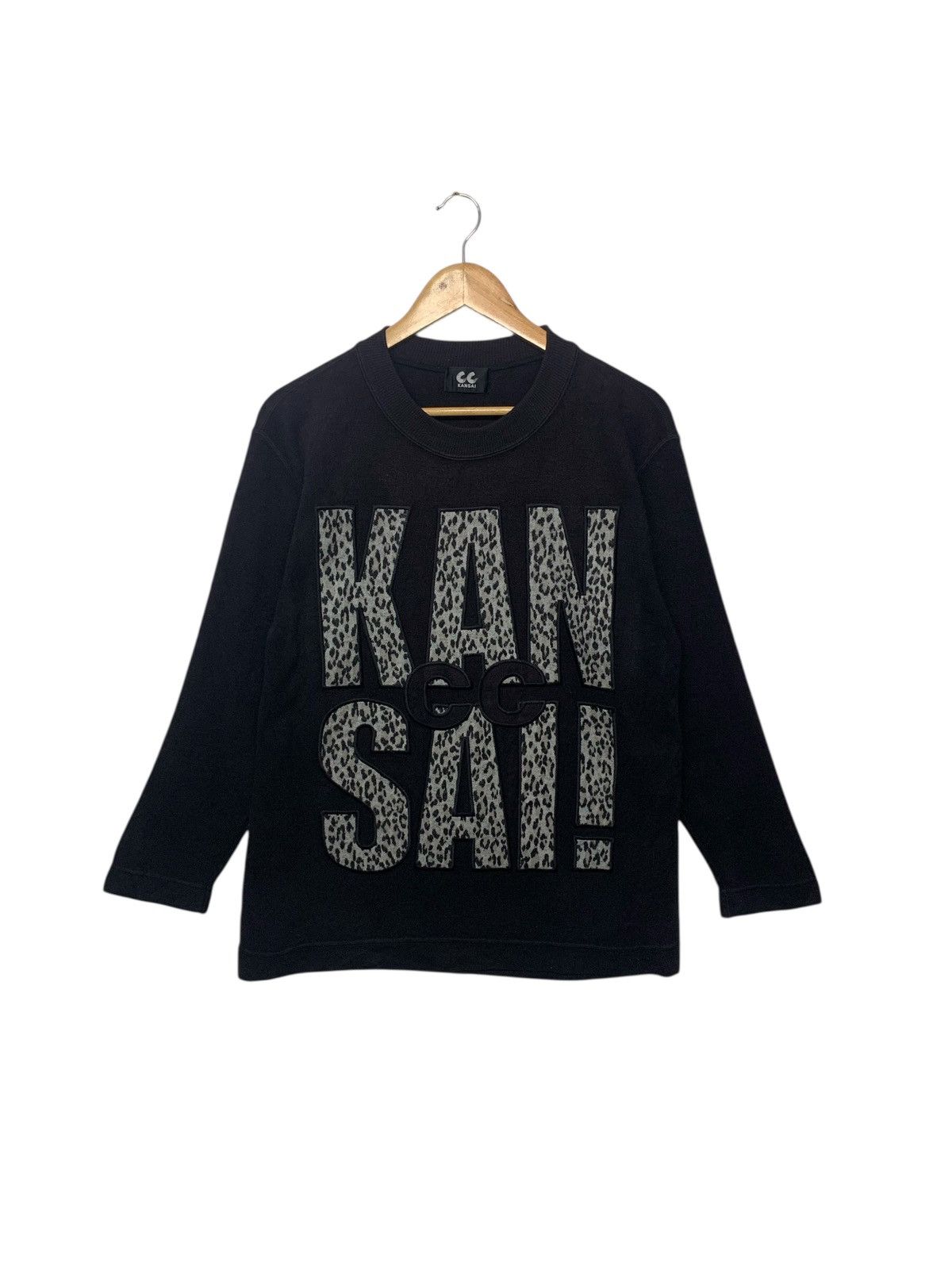 Kansai Yamamoto Rare Vintage 90's CC Kansai Yamamoto Big Logo Sweatshirt Size US M / EU 48-50 / 2 - 1 Thumbnail