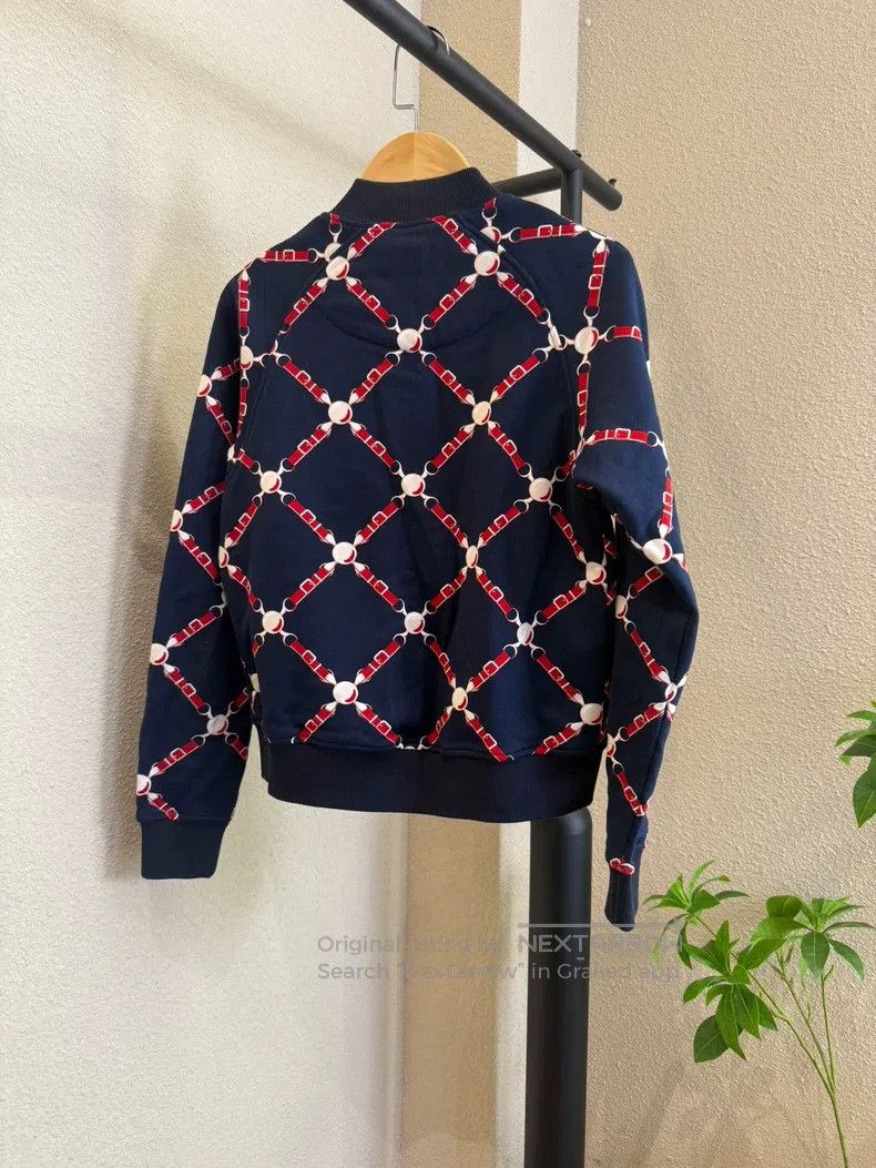 Hermes Hermes Blue Chain Print Jacket, Classic Style Size XXS / US 00 / IT 34 - 2 Thumbnail