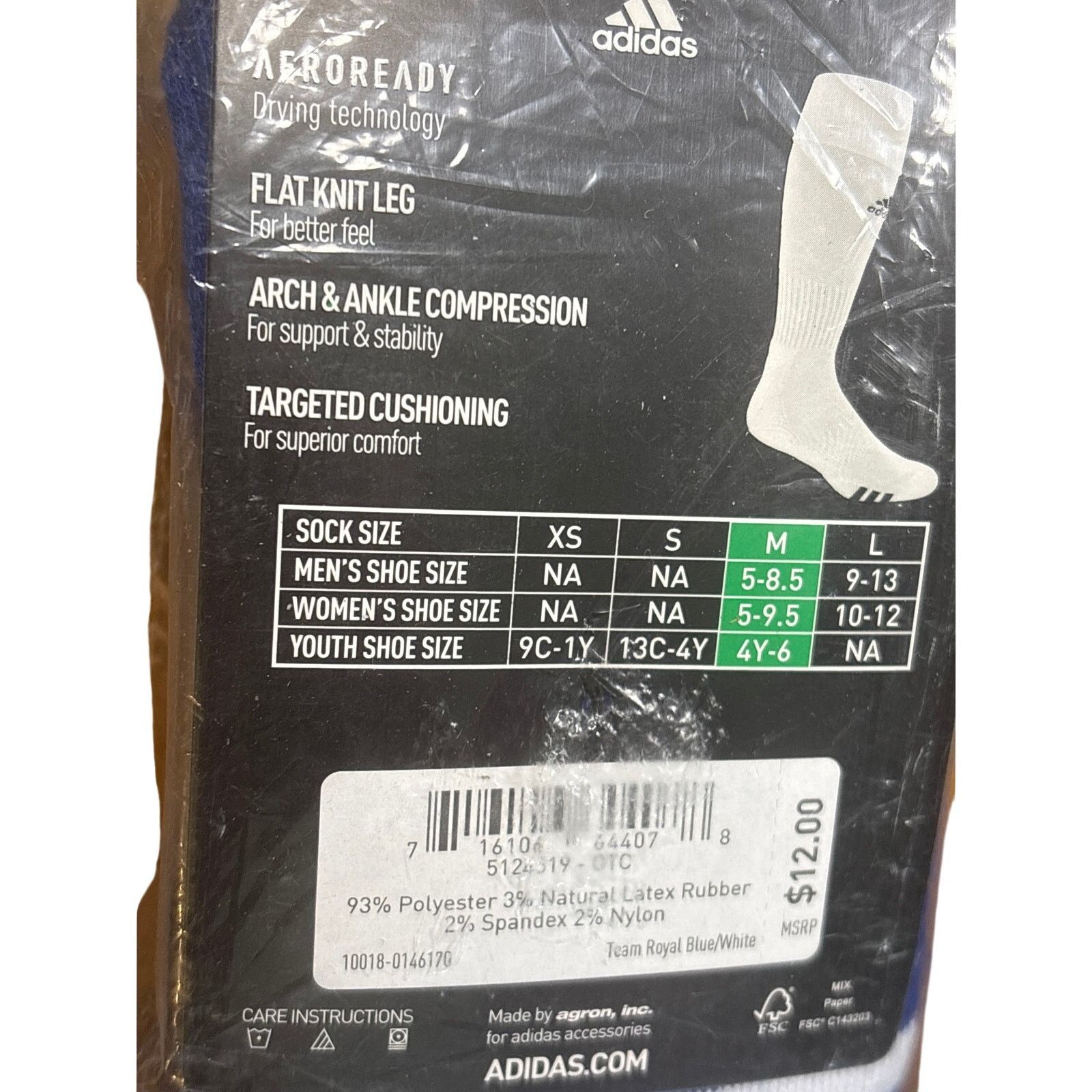 Adidas NWT Adidas Soccer compression socks 2 pack Men’s Med Size ONE SIZE - 3 Thumbnail