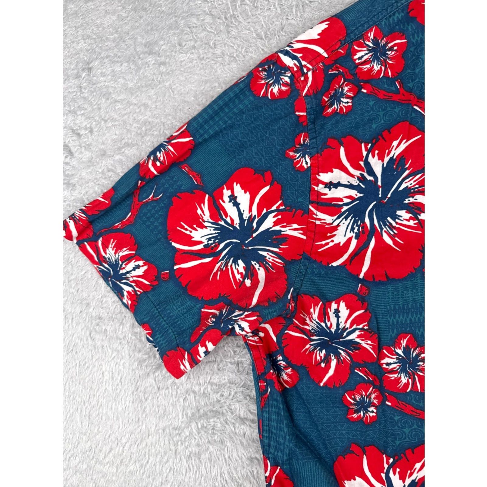 Vintage Te Aito Shirt Men 3XL Blue Floral Hibiscus Hawaiian Button-Up Cotton Shirt Adults 3XL Te Aito Men Hawaiian Shirt Blue Floral Short Sleeve Size US XXL / EU 58 / 5 - 3 Thumbnail