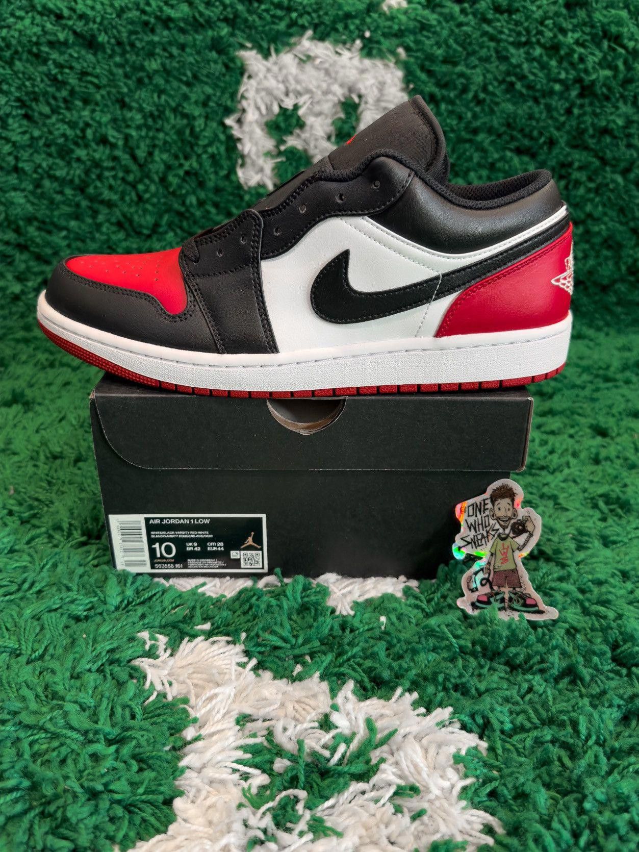 Jordan Brand Jordan 1 Low Bred Toe Size 10 Size US 10 / EU 43 - 12 Thumbnail