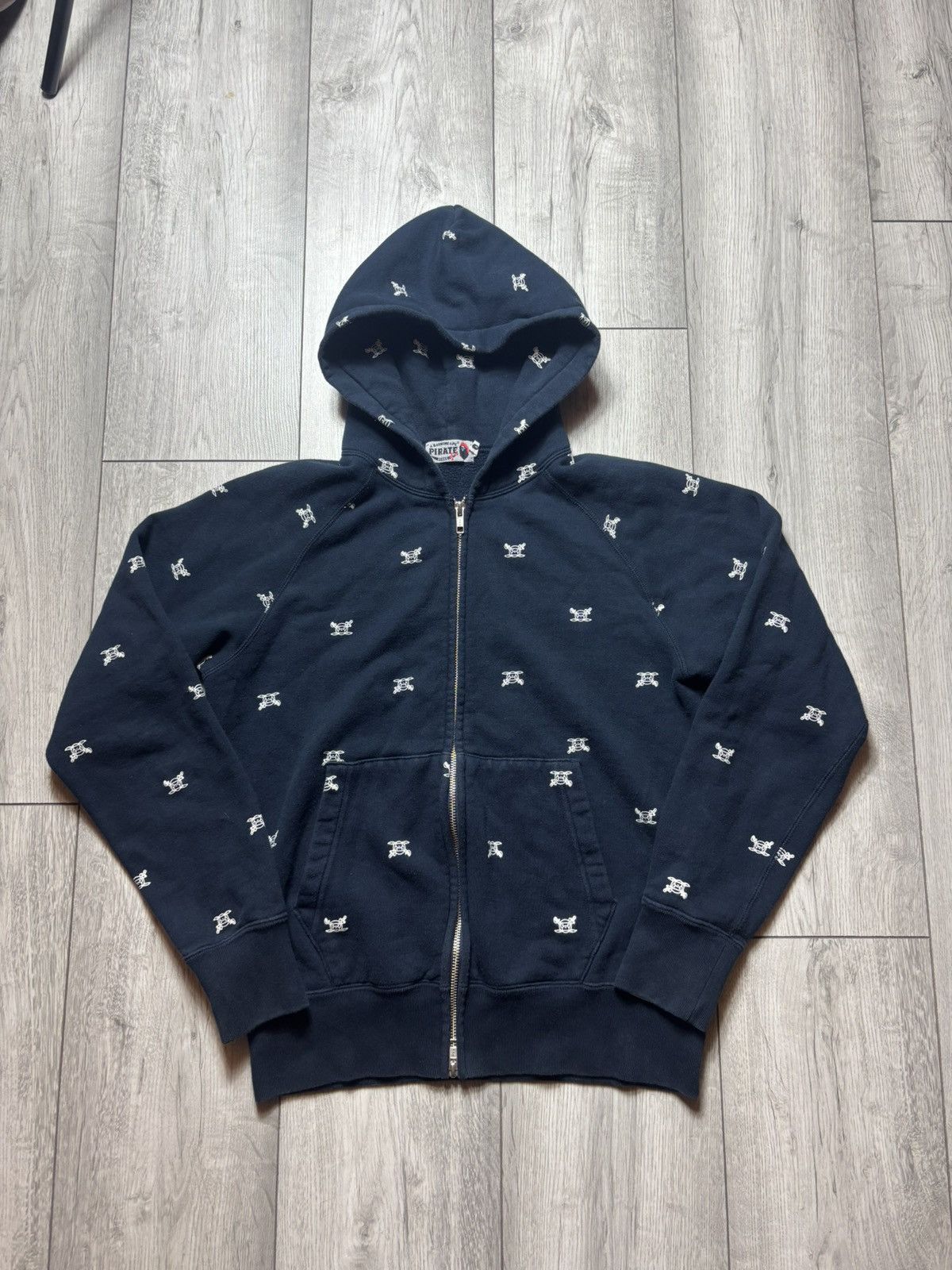 Bape Bape baby milo pirate store monogram zip hoodie Size US S / EU 44-46 / 1 - 1 Thumbnail
