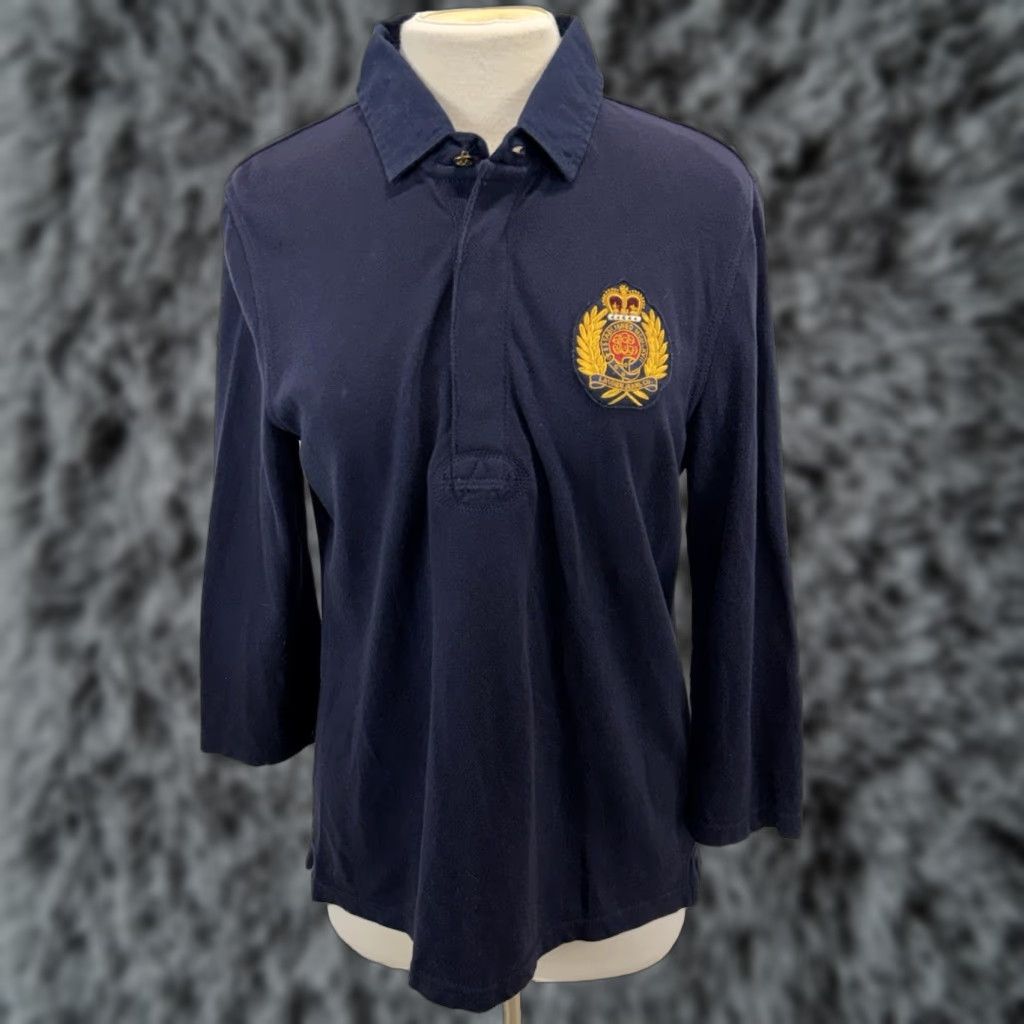 Ralph Lauren Lauren Ralph Lauren Knit Polo Shirt Women’s L Navy Crest 3/4 Sleeve Preppy Polo Shirt Women’s L Navy Crest 3/4 Sleeve Preppy Size L / US 10 / IT 46 - 1 Thumbnail