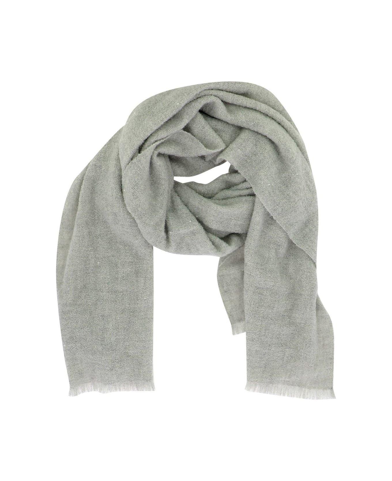 Brunello Cucinelli o1y0725 Size : OS / Scarf in Light Gray Size ONE SIZE - 1 Thumbnail