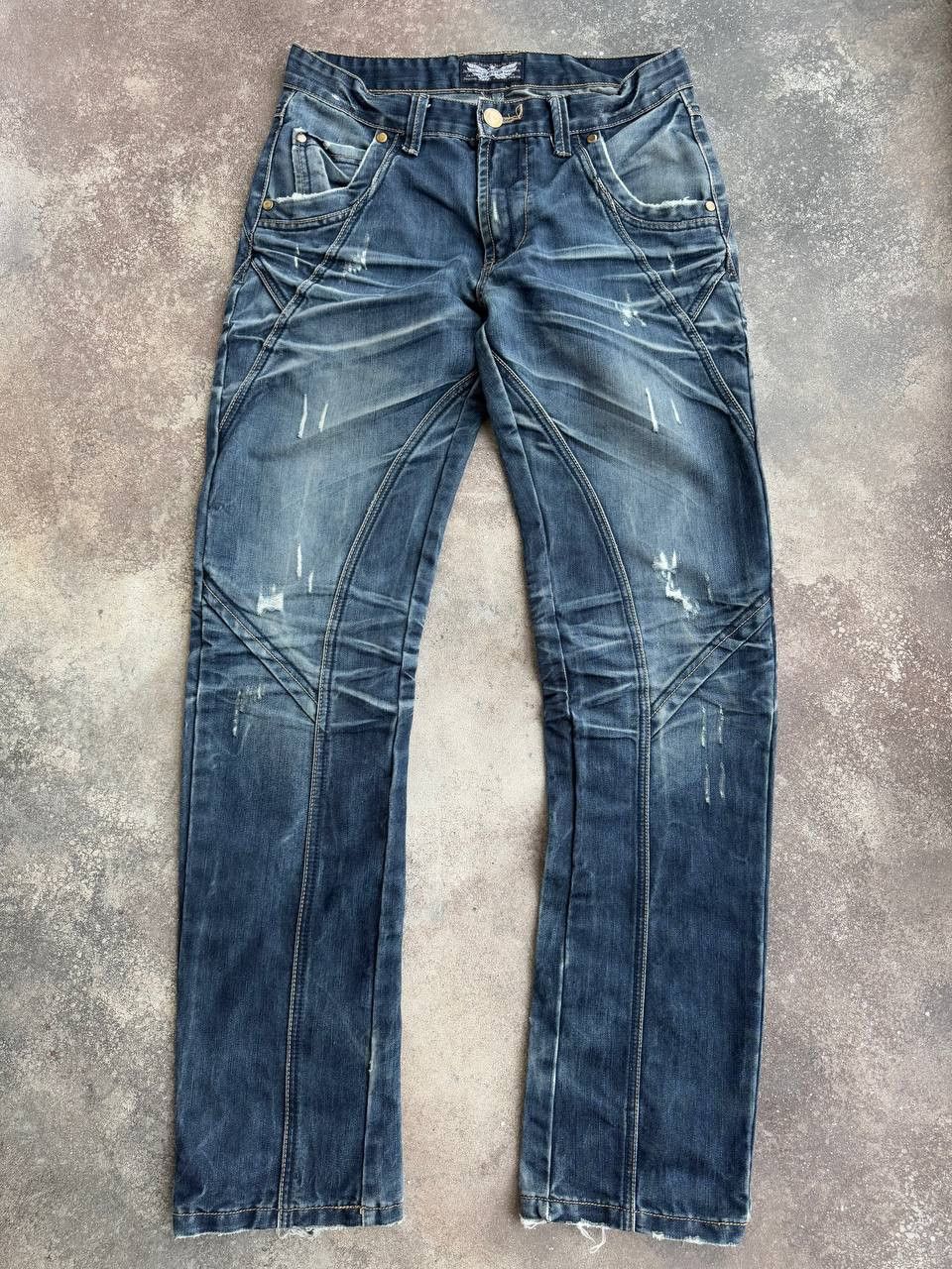 Hysteric Glamour Japan Style Avant Garde Distressed Y2K Washed Jeans Size US 29 - 1 Thumbnail